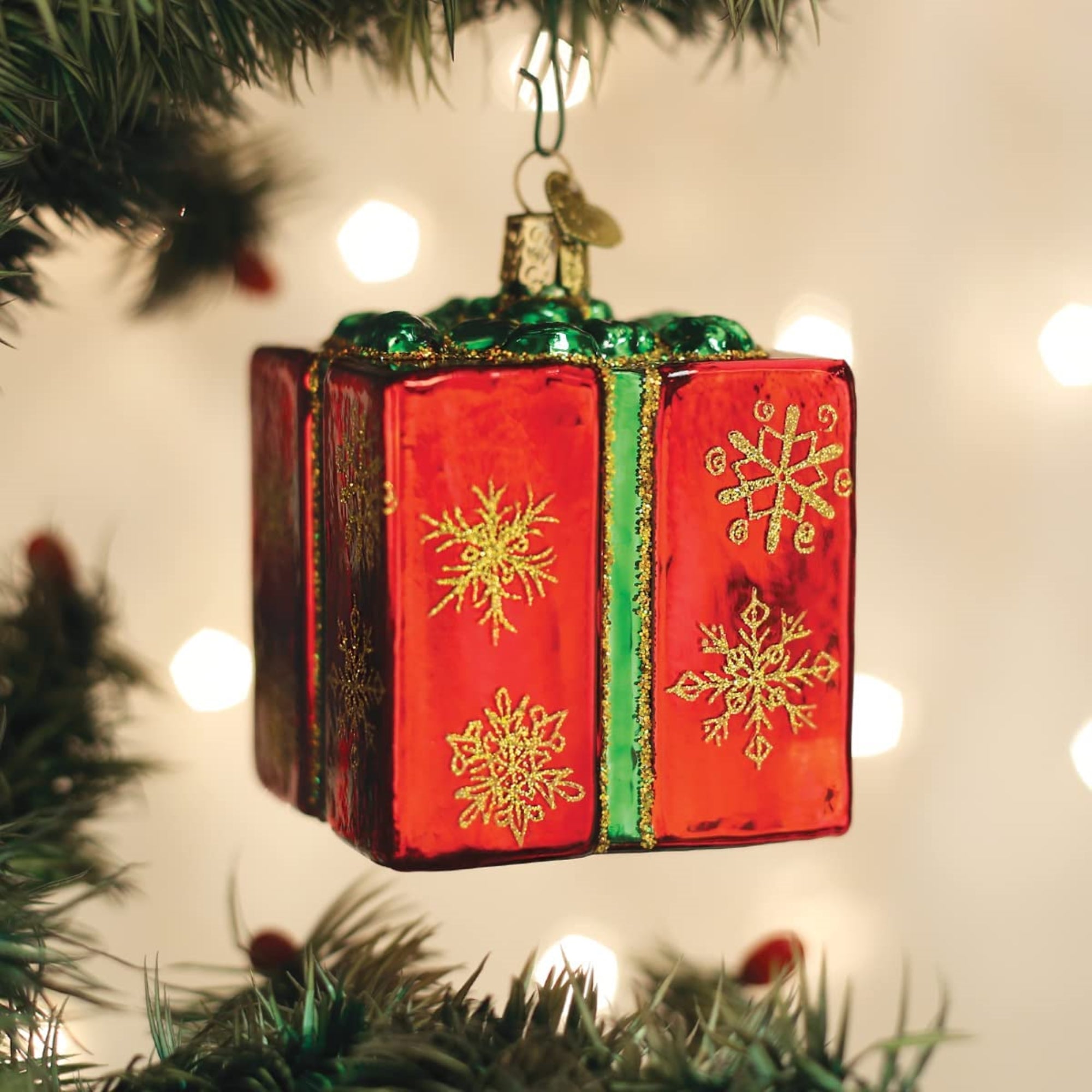 Old World Christmas Blown Glass Ornament for Christmas Tree, Red Gift Box