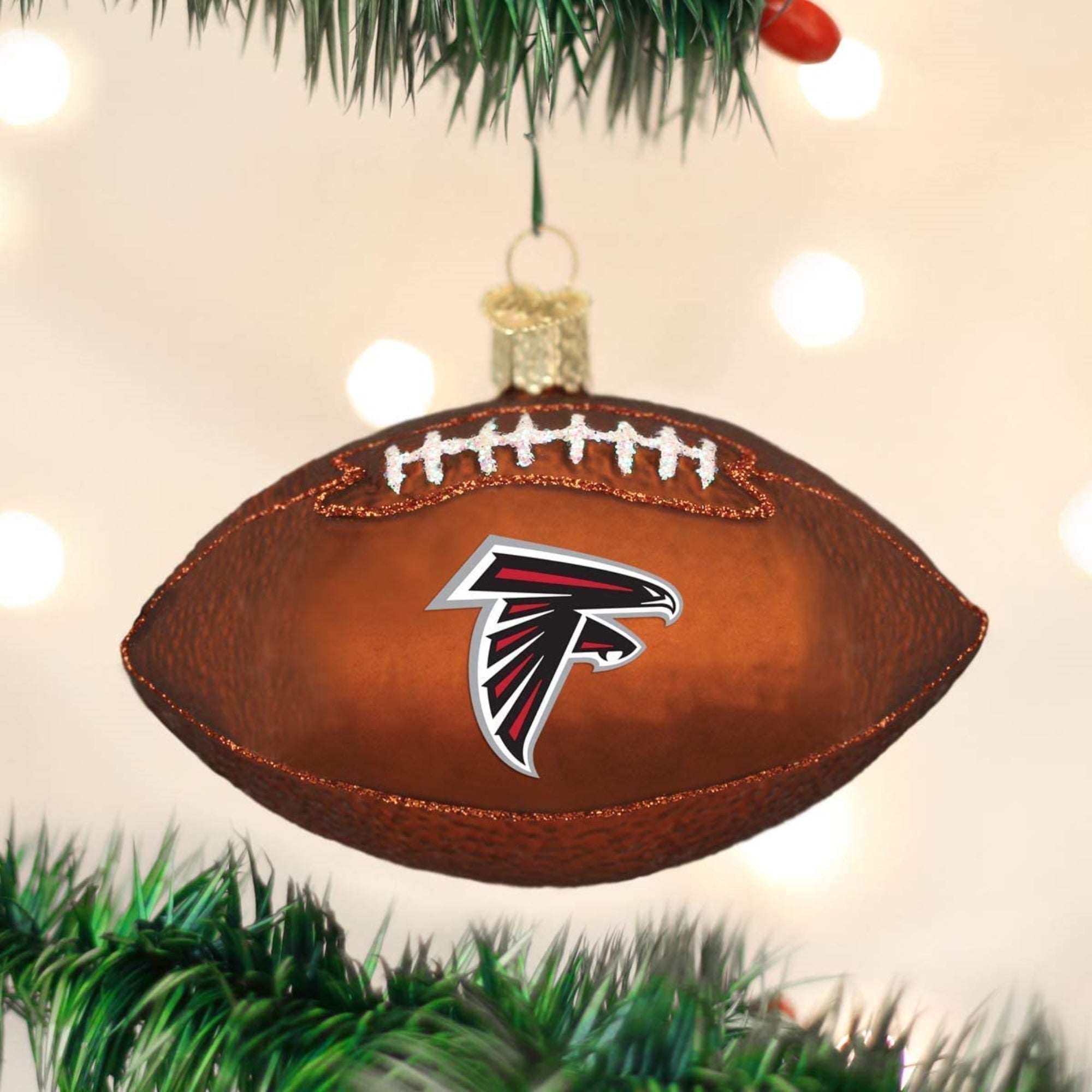 Old World Christmas Blown Glass Ornament for Christmas Tree, Atlanta Falcons Football