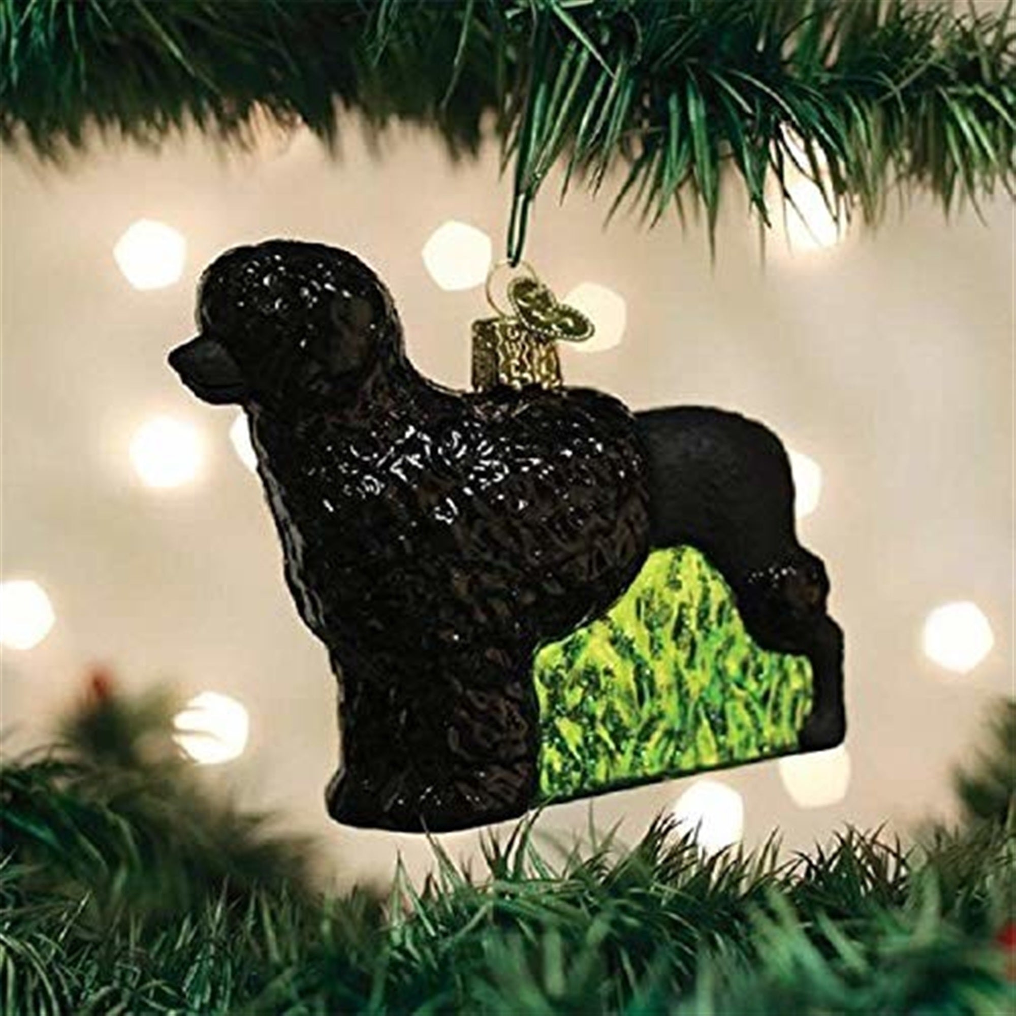 Old World Christmas Blown Glass Ornament for Christmas Tree, Portuguese Water Dog