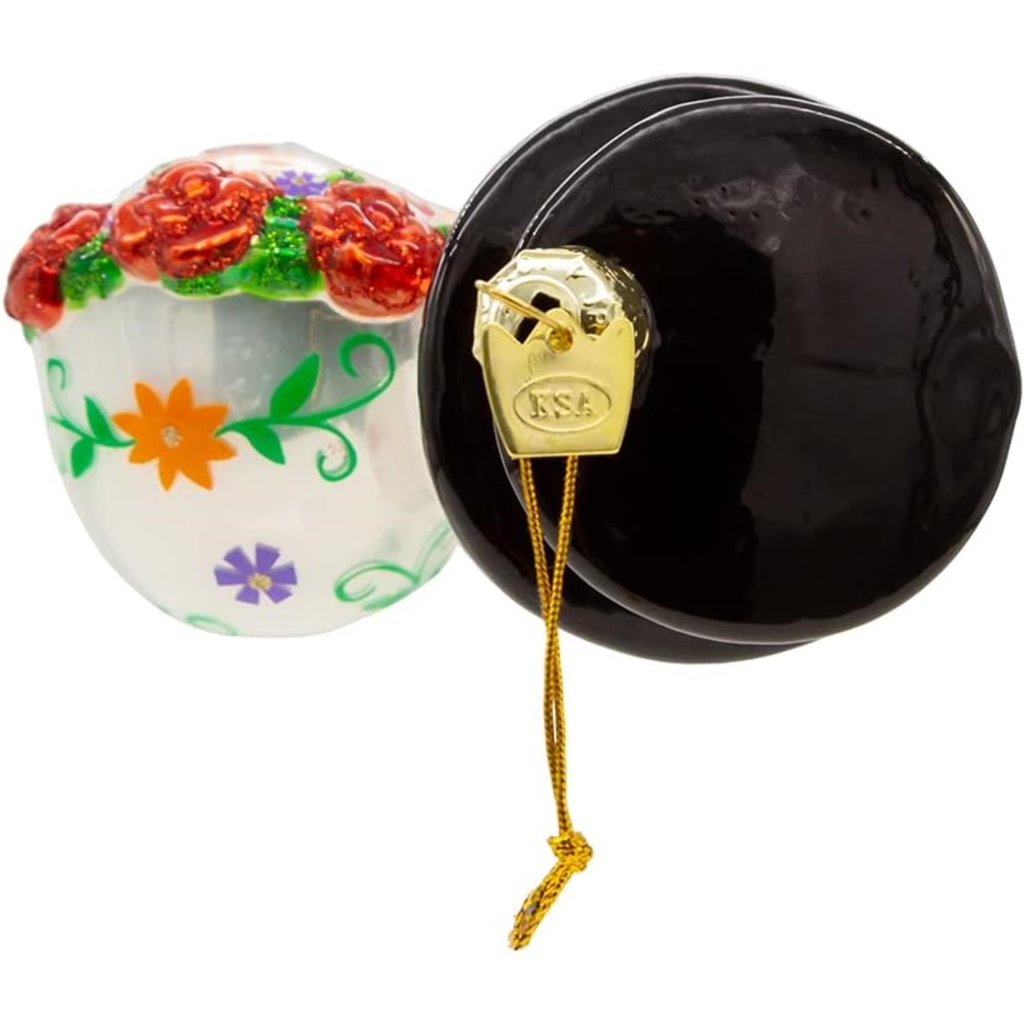 Kurt Adler Nobel Gems Collection Glass Christmas Ornament, Day of The Dead Couple