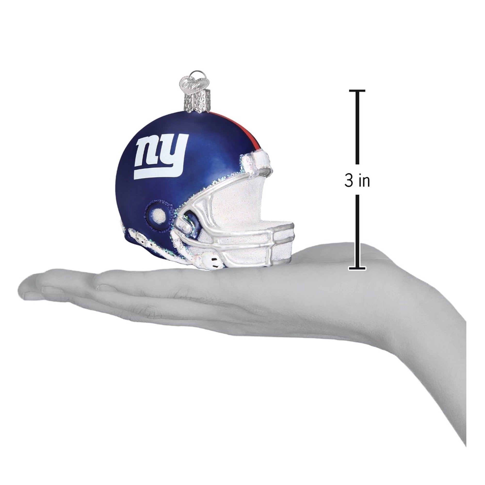 Old World Christmas Blown Glass Ornament for Christmas Tree, New York Giants Helmet