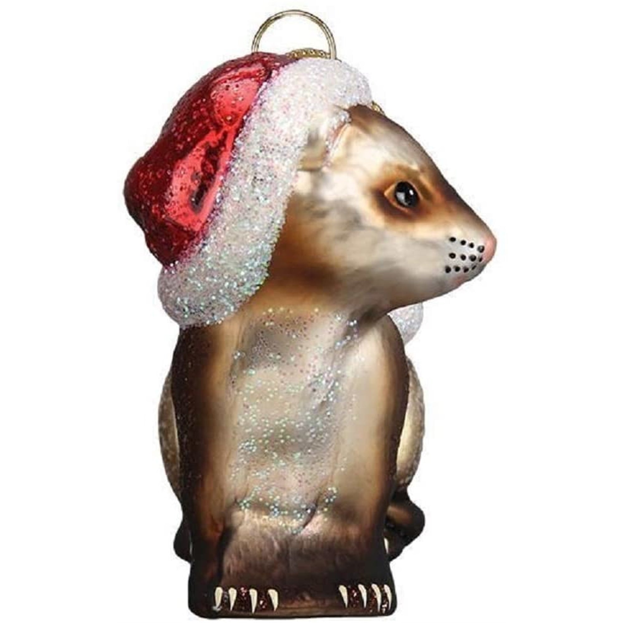 Old World Christmas Blown Glass Ornament for Christmas Tree, Christmas Ferret