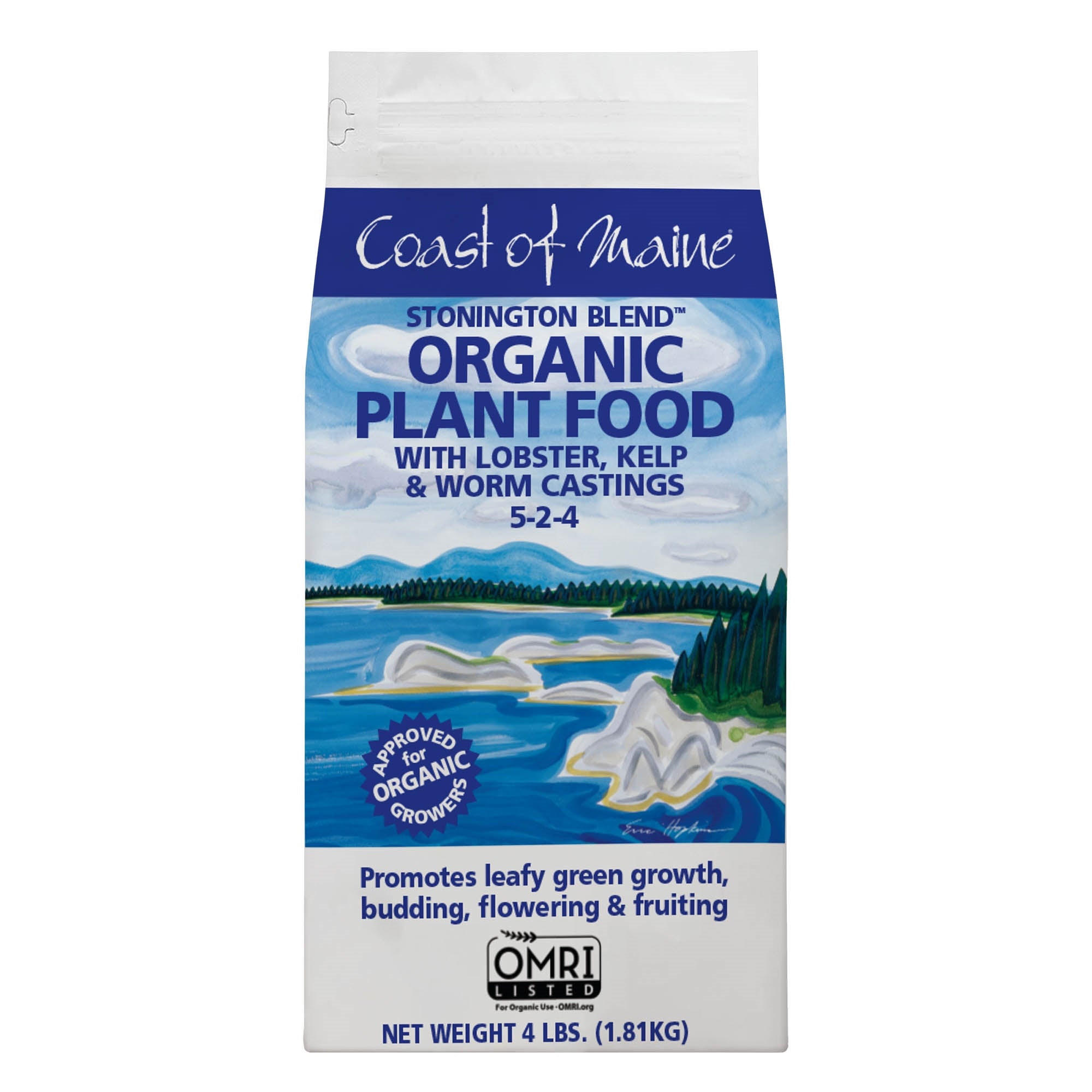 Coast of Maine Stonington Blend Organic Plant Food with Lobster, Kelp and Worm Castings, 4lb