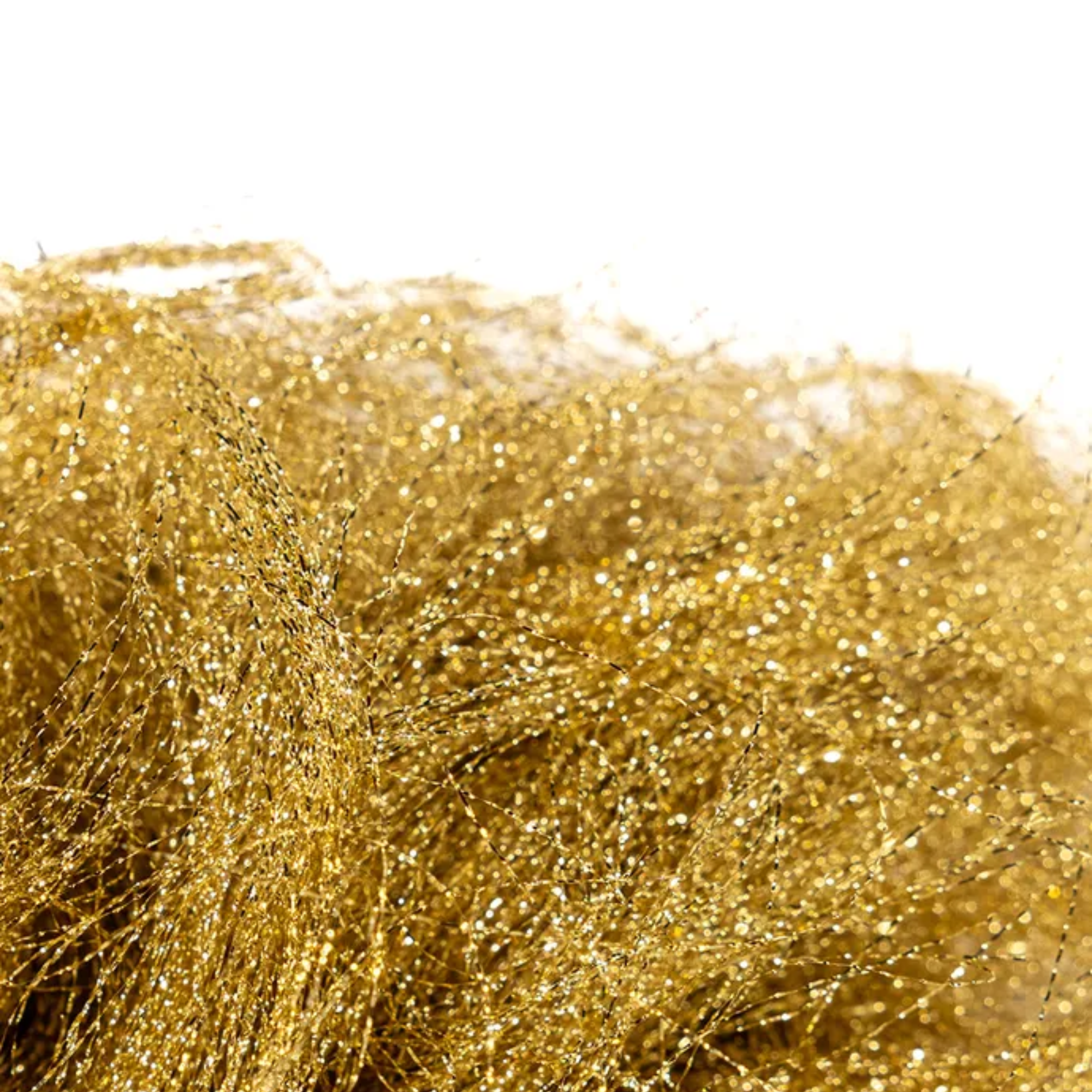 Kurt Adler Electroplated Angel Hair Tinsel Strands, Shimmering Gold, 15G