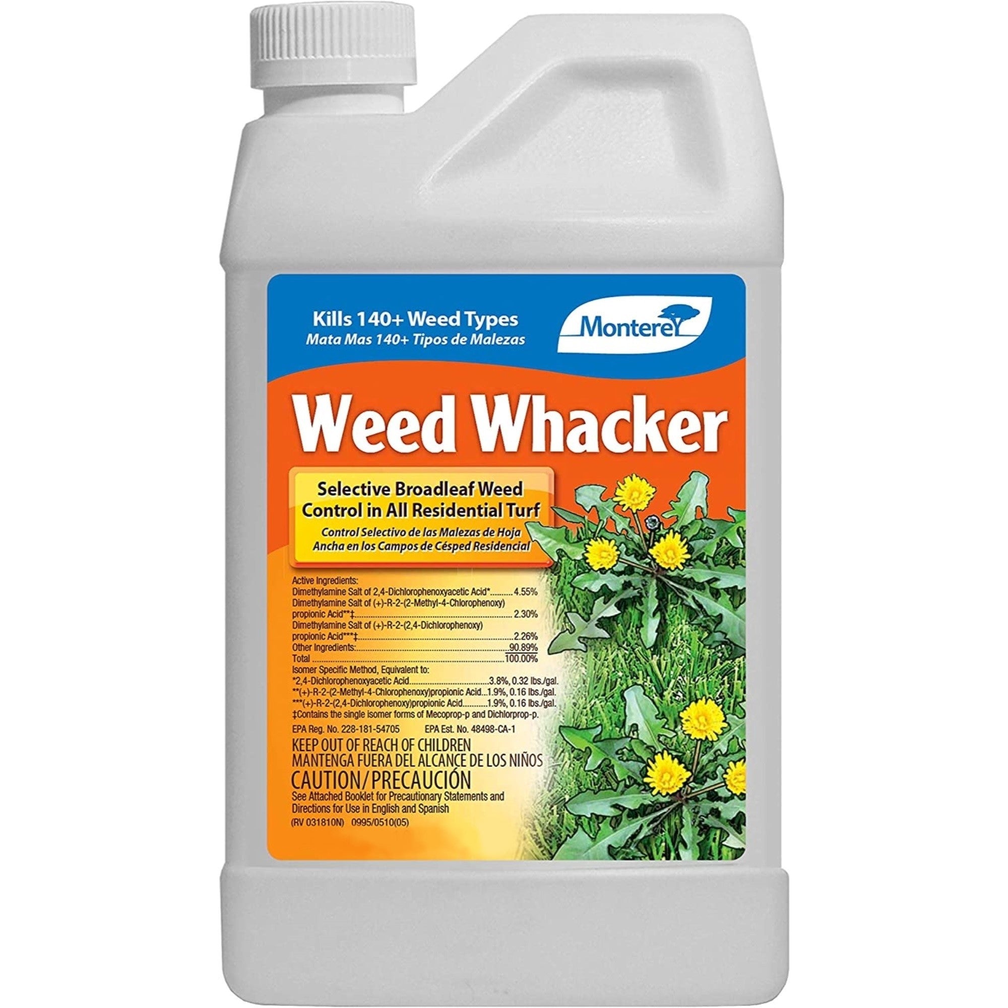 Monterey Whacker Herbicide Concentrate, Broadleaf Weed Killer for Lawns