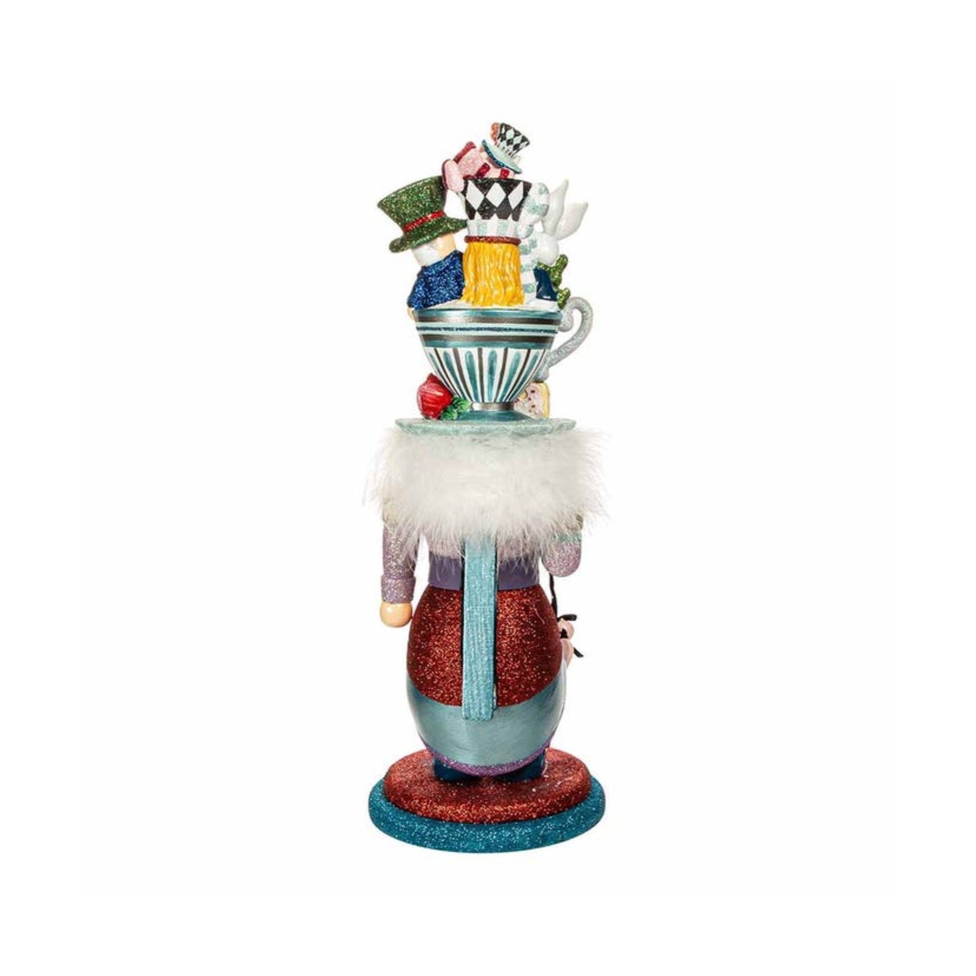 Kurt Adler Hollywood Alice Teacup Hat Nutcracker, 18"