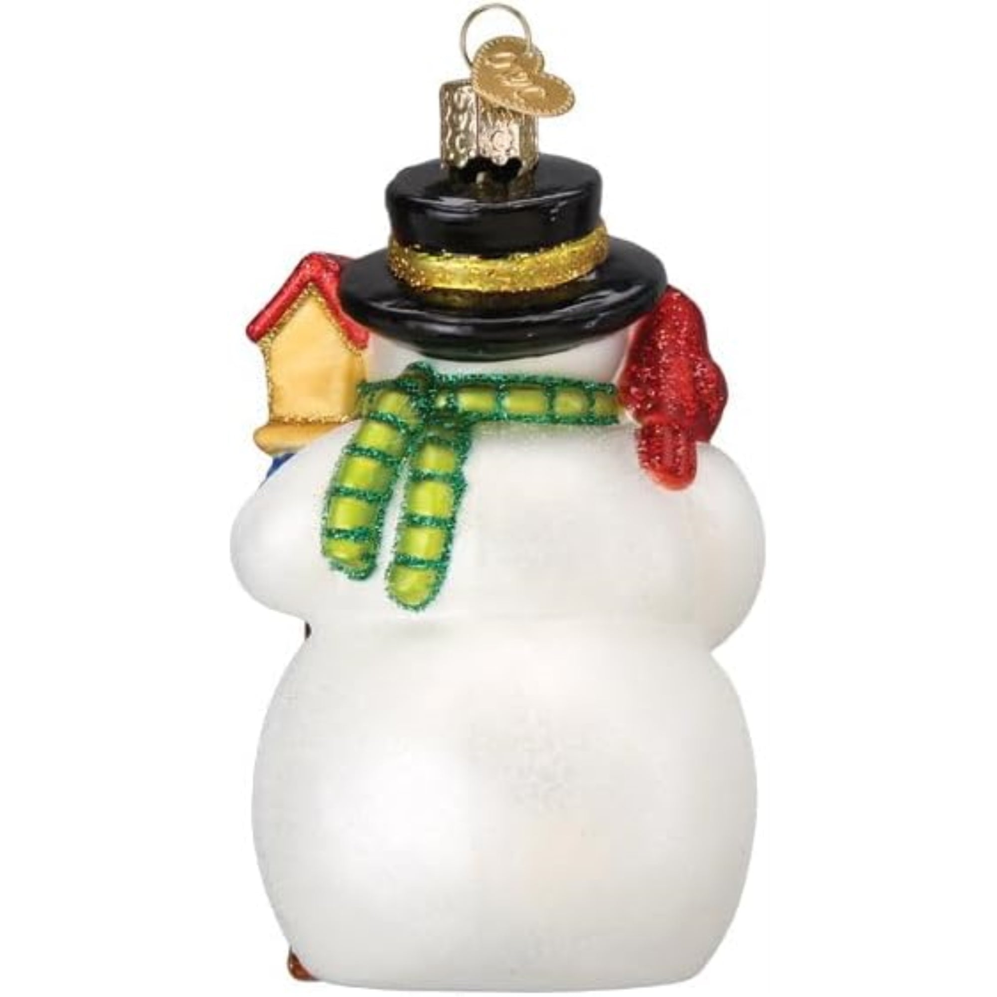 Old World Christmas Blown Glass Ornament for Christmas Tree, Snowman With Cardinal (with OWC Gift Box)