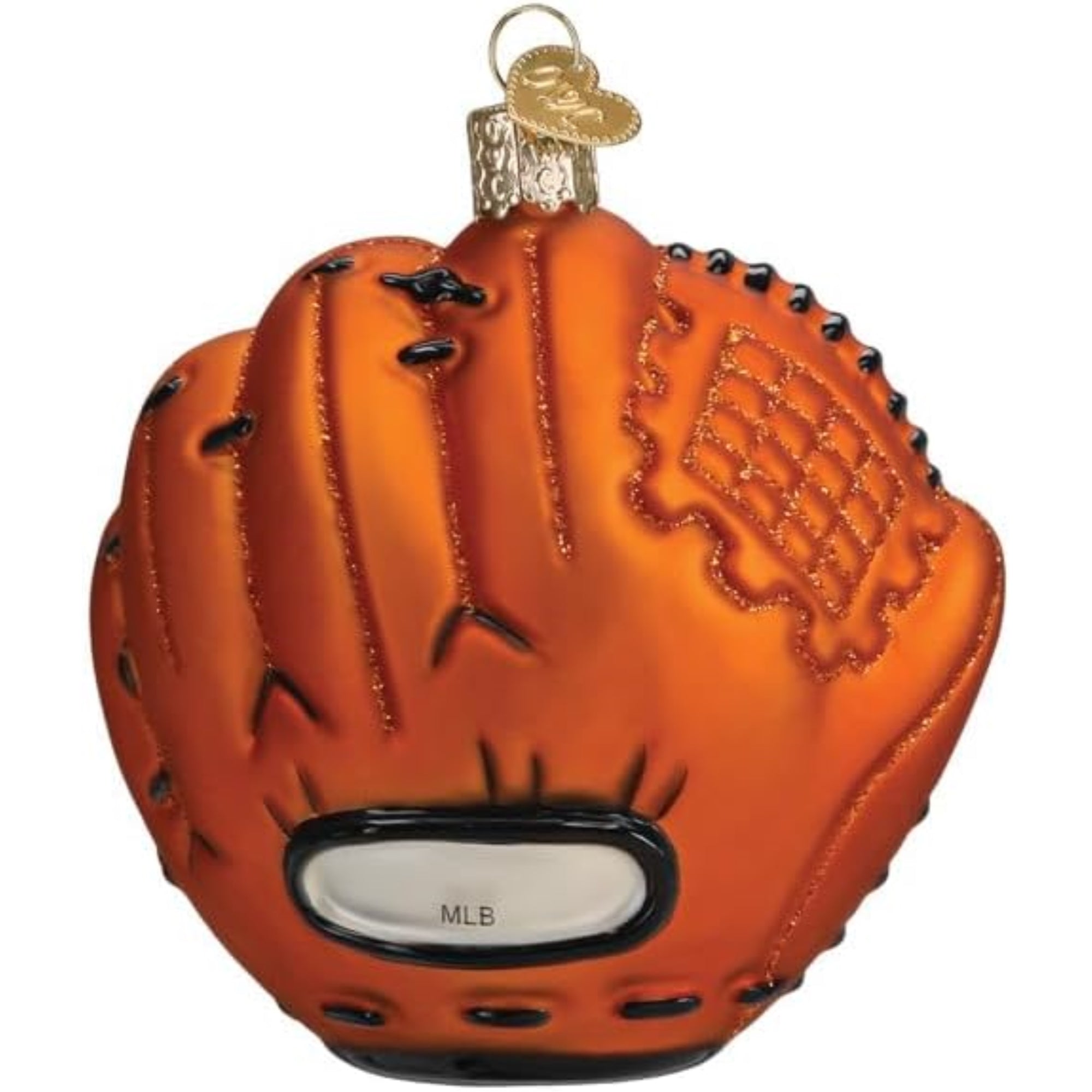 Old World Christmas Blown Glass Ornament for Christmas Tree, Baltimore Orioles Baseball Mitt (with OWC Gift Box)