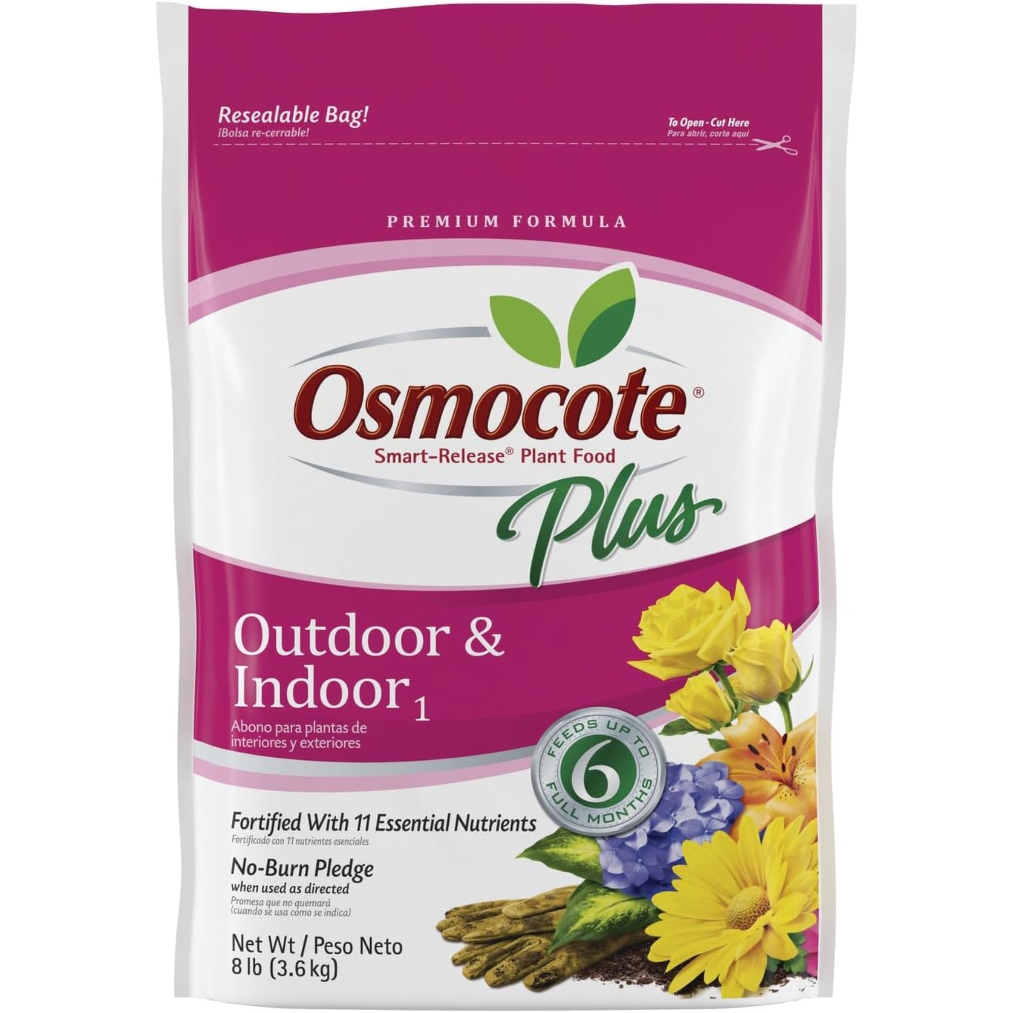 Osmocote Smart-Release Plant Food Plus Outdoor & Indoor Granular Fertilizer, 8lbs