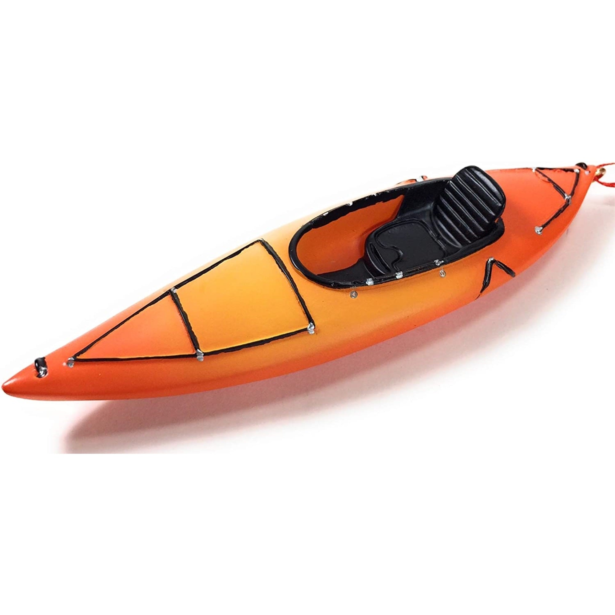 Kurt Adler Resin Kayak Christmas Tree Ornament, Orange, 5"