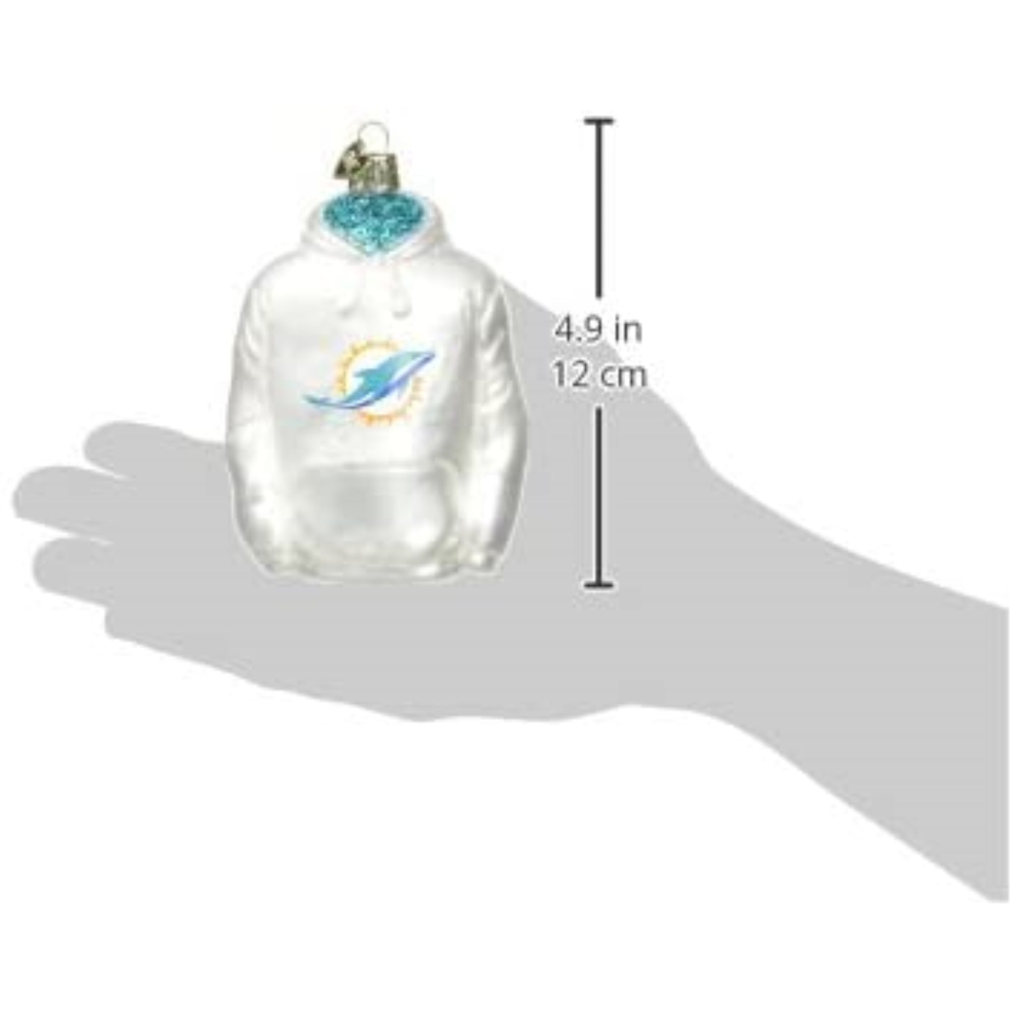 Old World Christmas Blown Glass Ornament for Christmas Tree, Miami Dolphins Hoodie