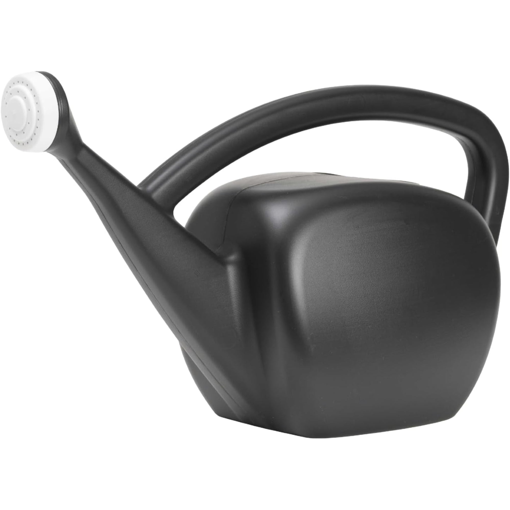 Root & Vessel Mid Century Modern Plastic Watering Can, Black, 2 Gallon