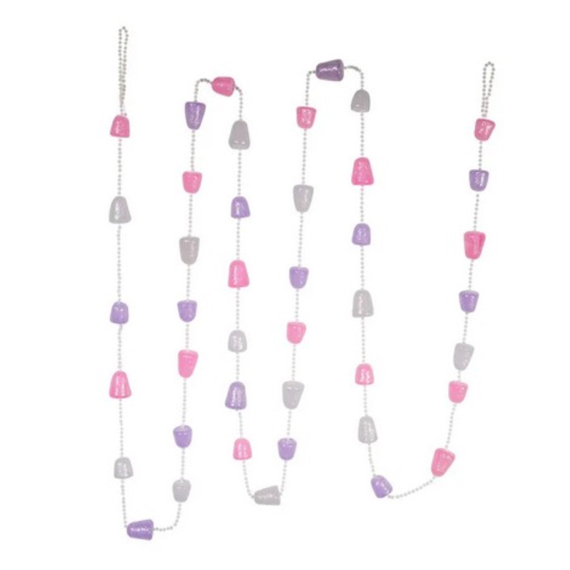 Kurt Adler Plastic Glittered Garland, Gum Drops, Pink, Purple & White, 9ft