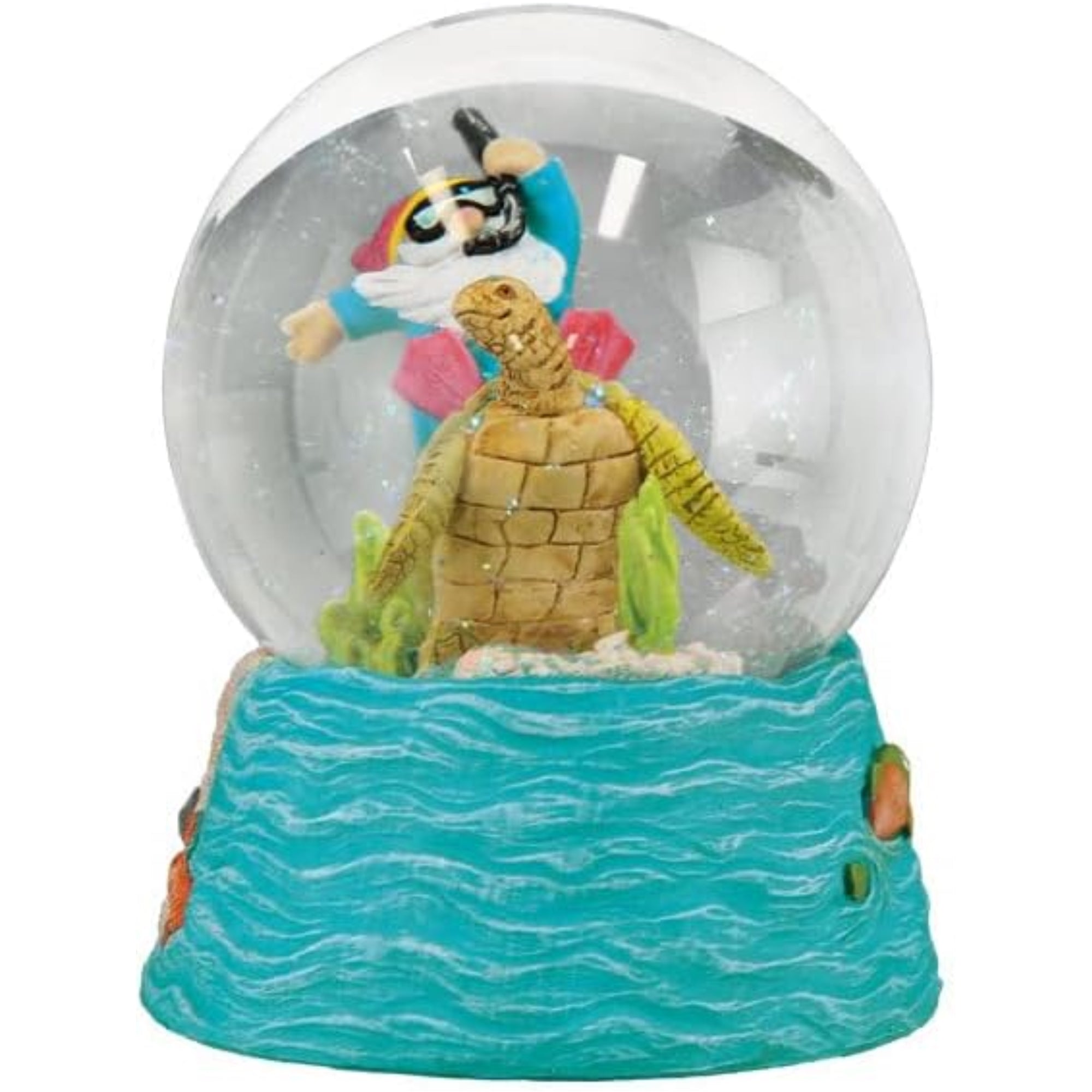 Old World Christmas Tabletop Summer Coastal Gnome Snow Globe, Multicolored, 6"