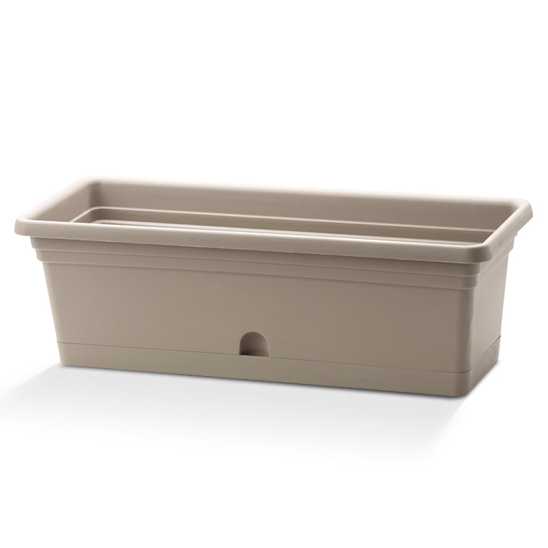 Crescent Garden In/Outdoor Emma Rectangle Plastic Flower Pot Planter