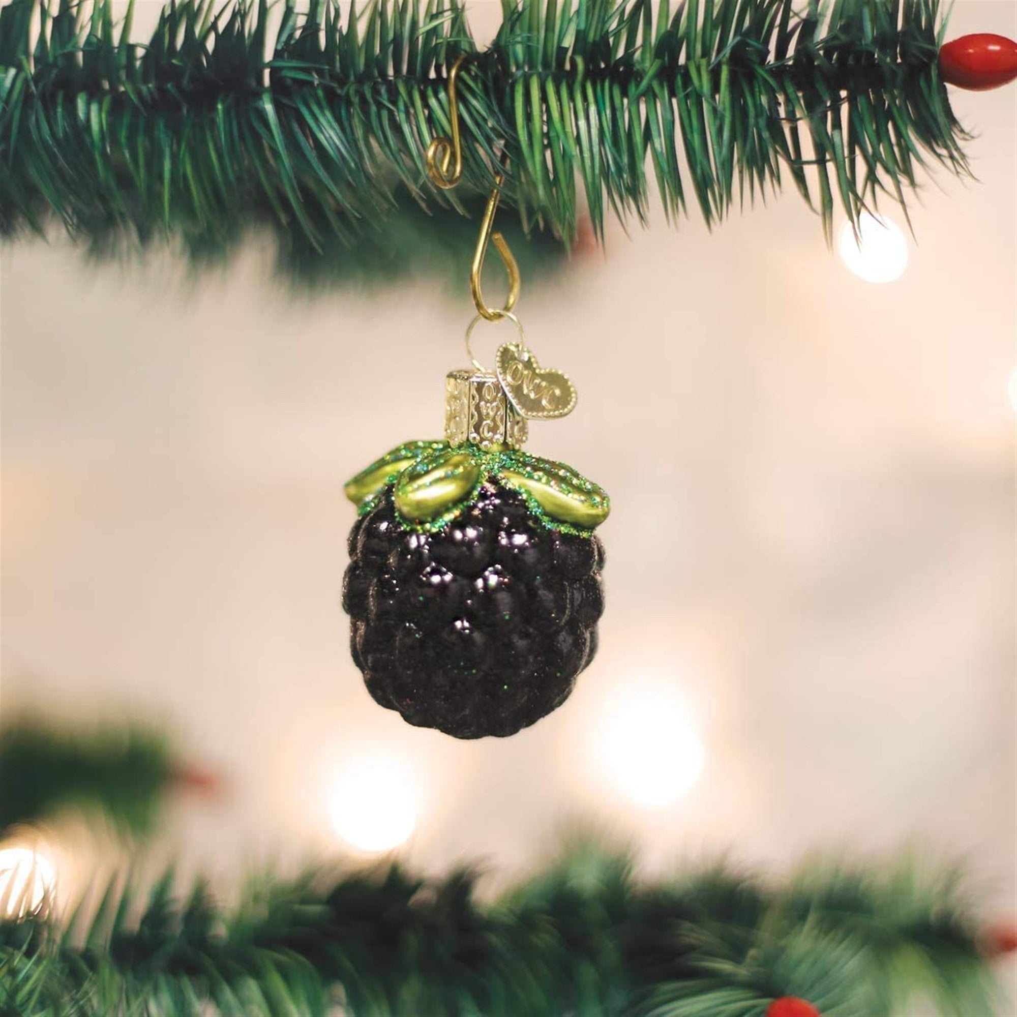 Old World Christmas Blown Glass Ornament for Christmas Tree, Blackberry
