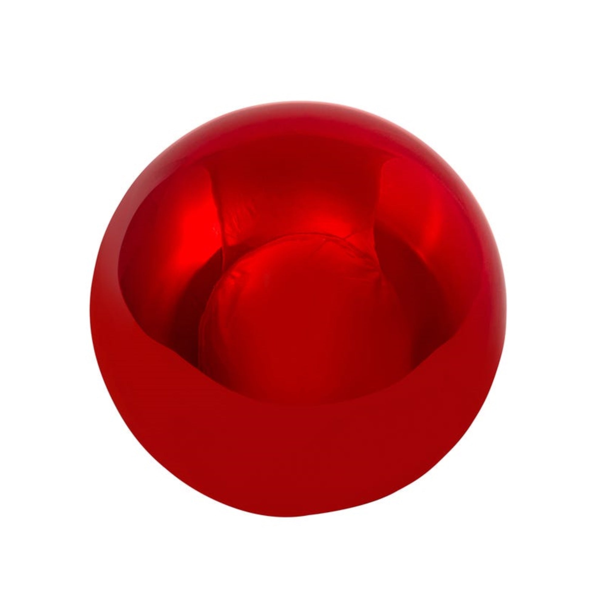 Kurt Adler Glass Ball Christmas Tree Ornament Set, Shiny Red, 3" (4-Count)