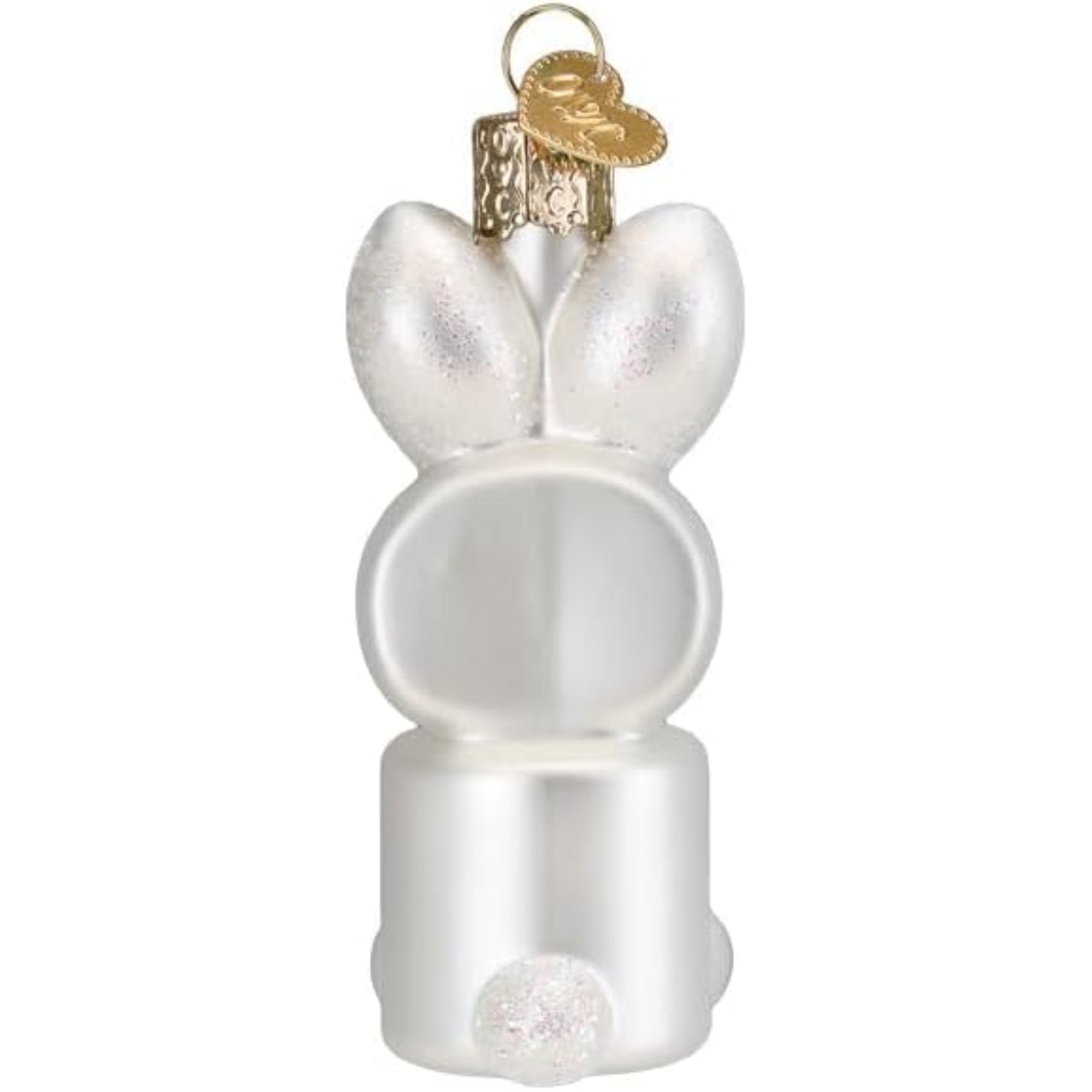 Old World Christmas Blown Glass Ornament for Christmas Tree, Marshmallow Bunny (with OWC Gift Box)