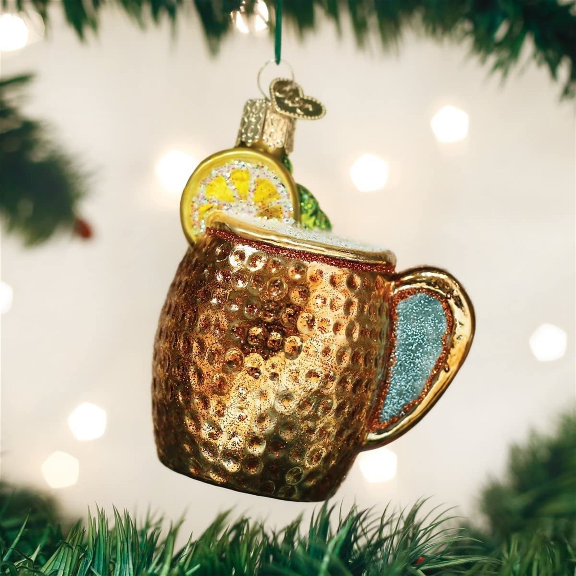 Old World Christmas Blown Glass Ornament for Christmas Tree, Moscow Mule Mug