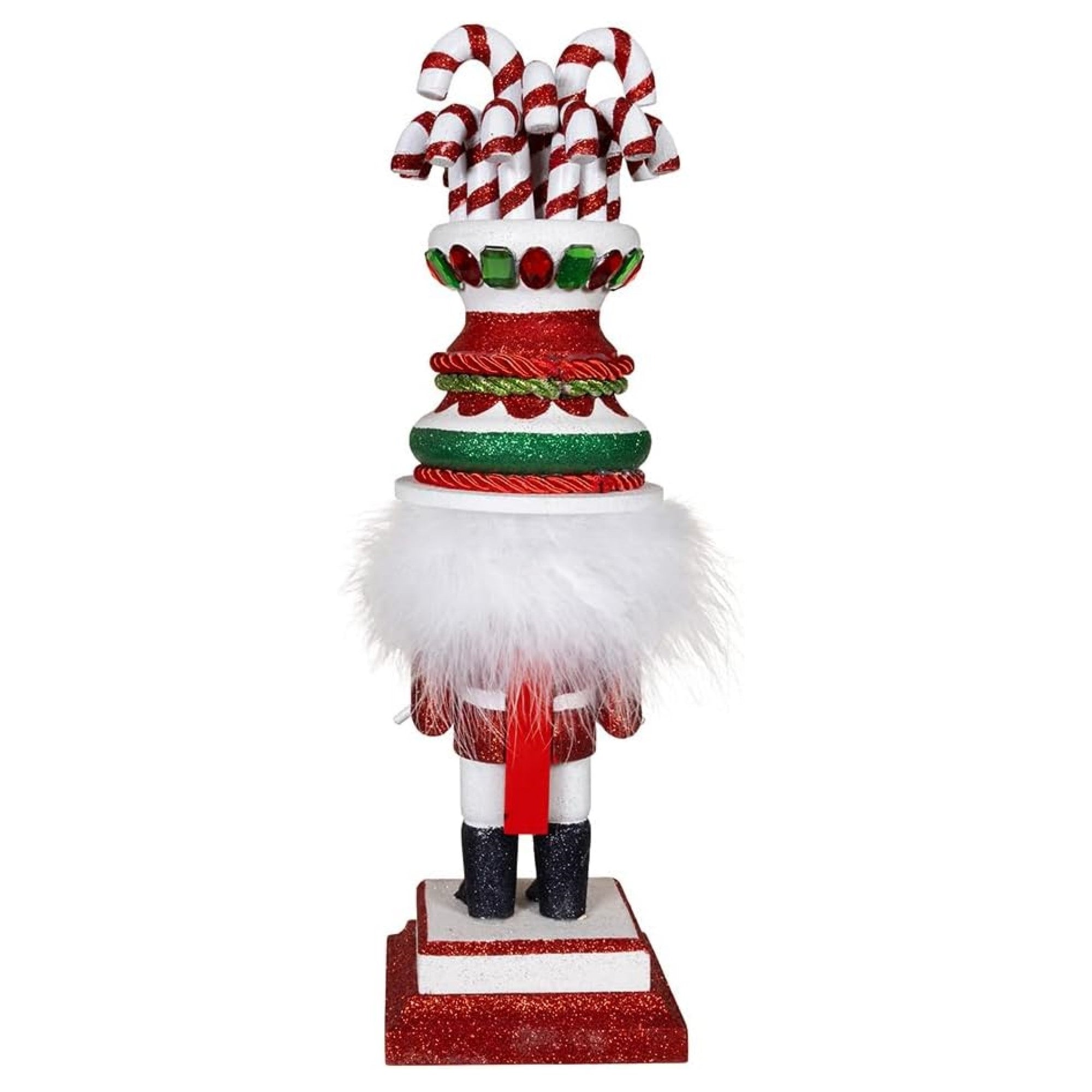 Kurt Adler Wooden Hollywood Nutcracker Collection, Candy Cane Hat Soldier, 16in