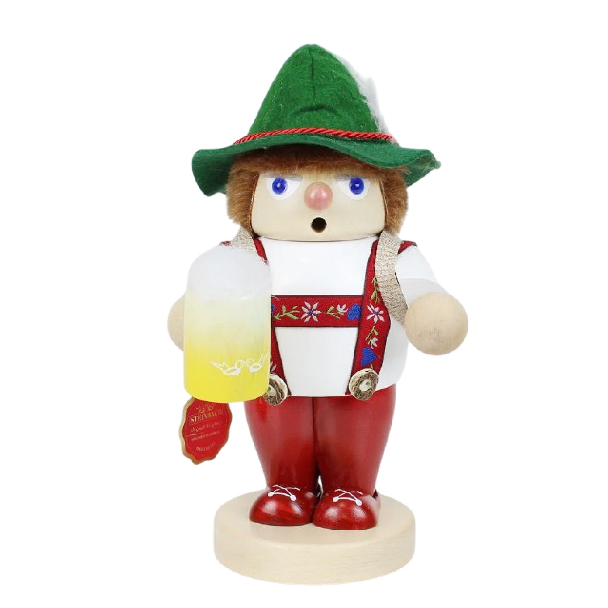 Steinbach Wooden Big Smoker Nutcracker, Bavarian Hiker, 10in