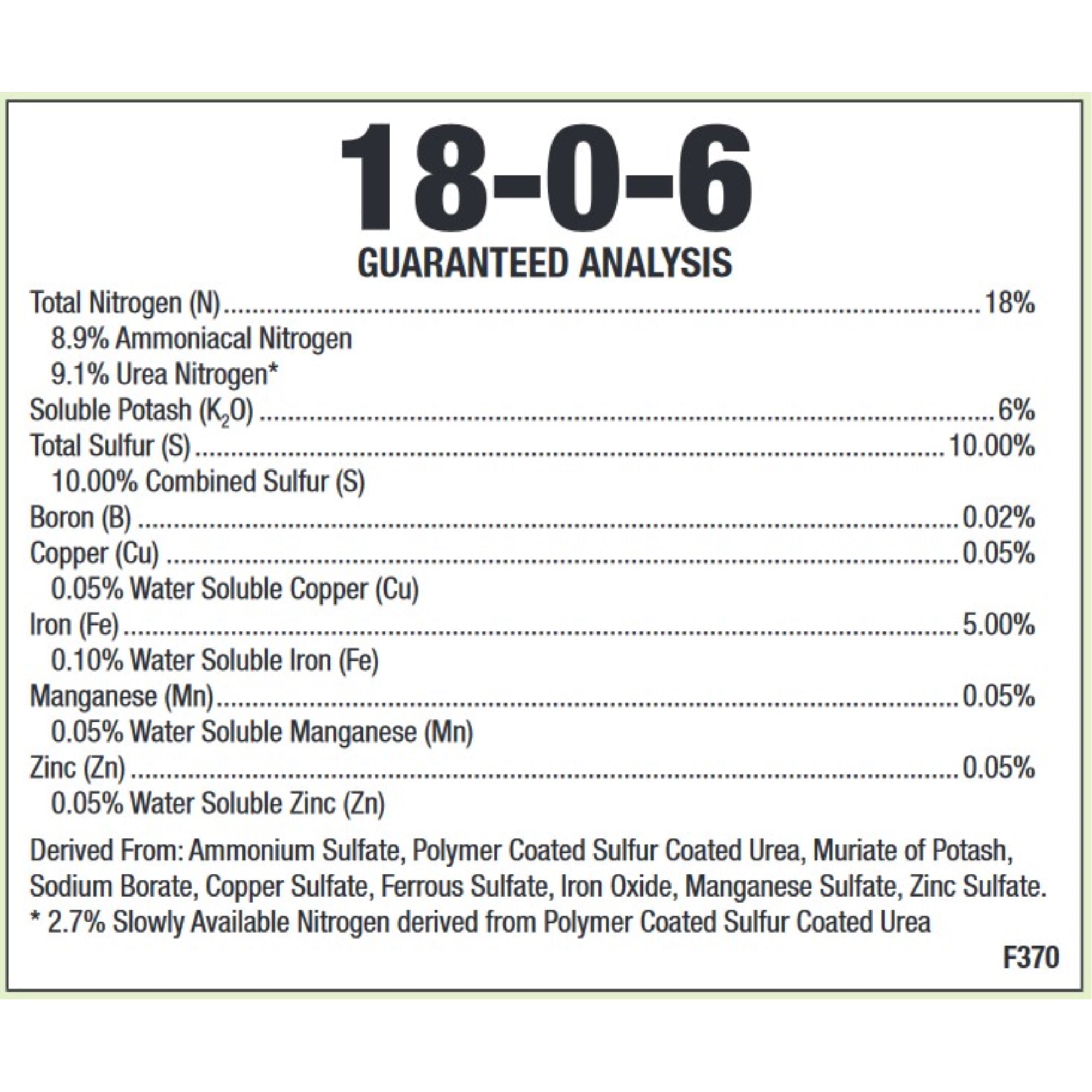 Fertilome Green Maker 18-0-6 Premium Lawn Food, 21 lb