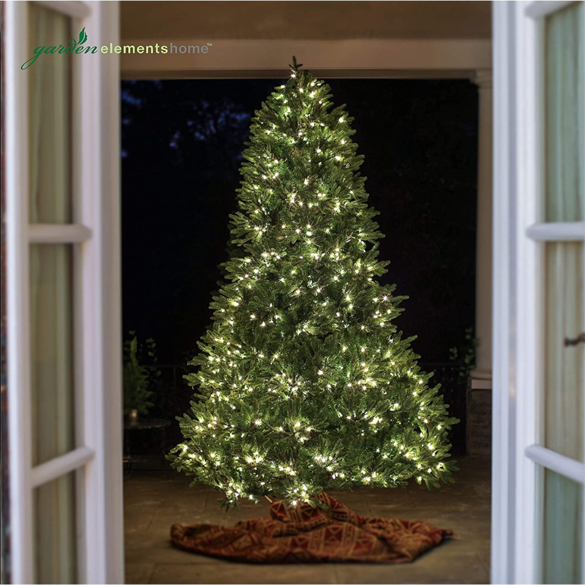 Garden Elements Artificial Pre-Lit North Star Christmas Tree, Instant Connext, 2159 Tips, 950 LED Lights, 8 Light Functions, 9 ft