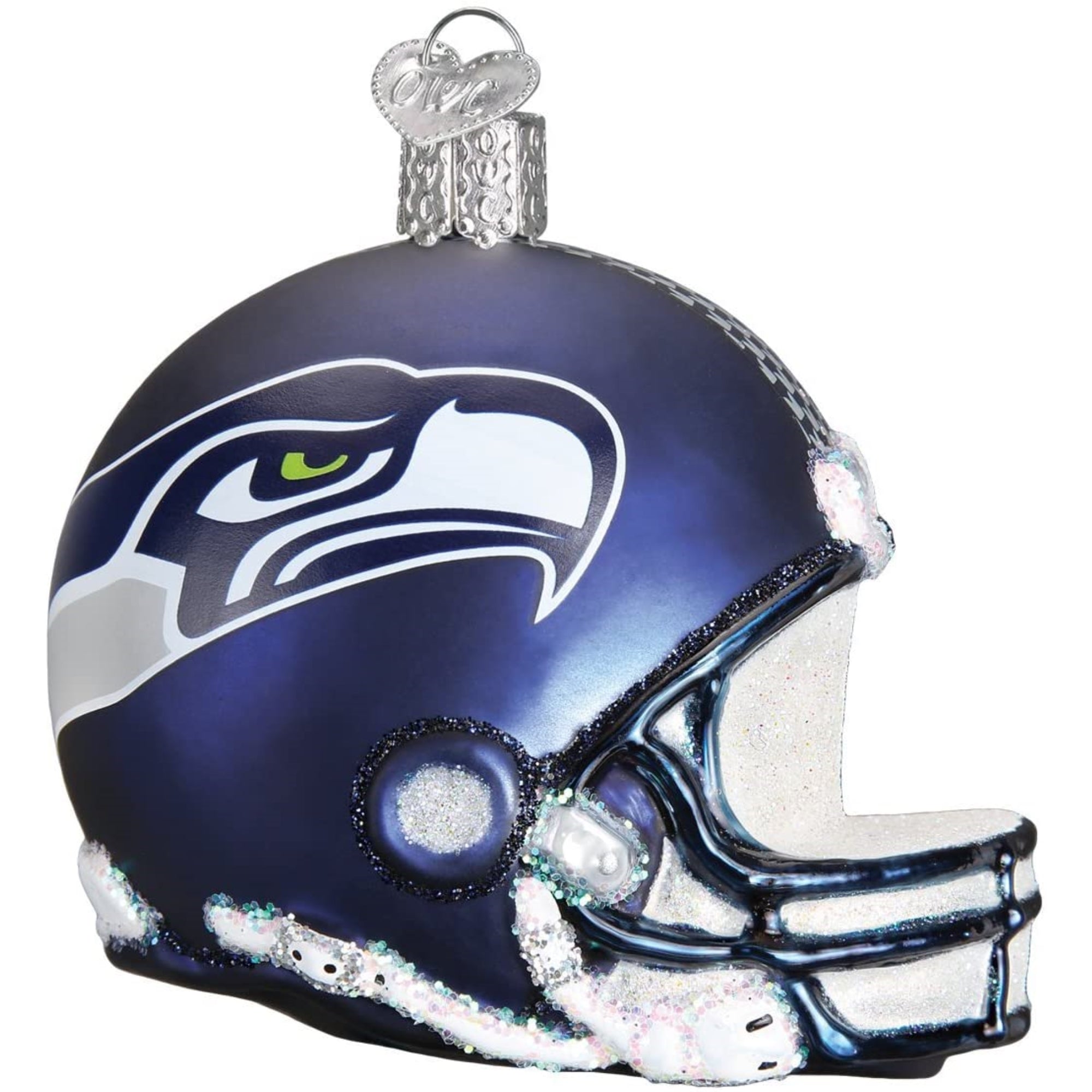 Old World Christmas Seattle Seahawks Helmet Ornament For Christmas Tree