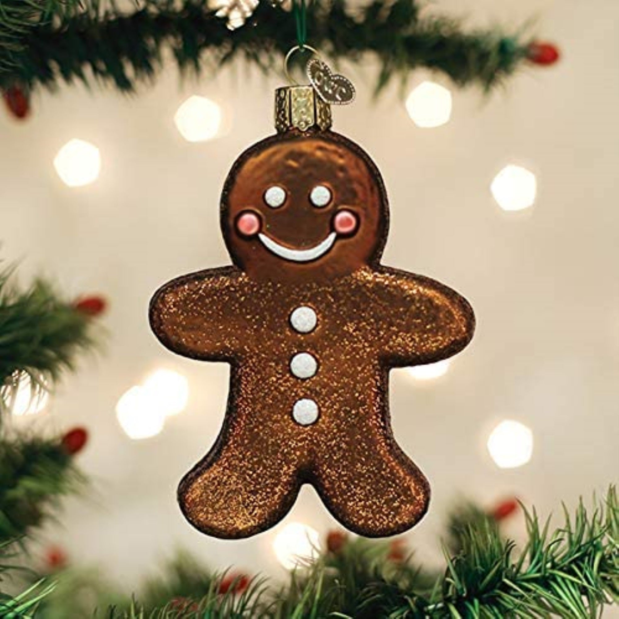 Old World Christmas Blown Glass Ornament for Christmas Tree, Gingerman