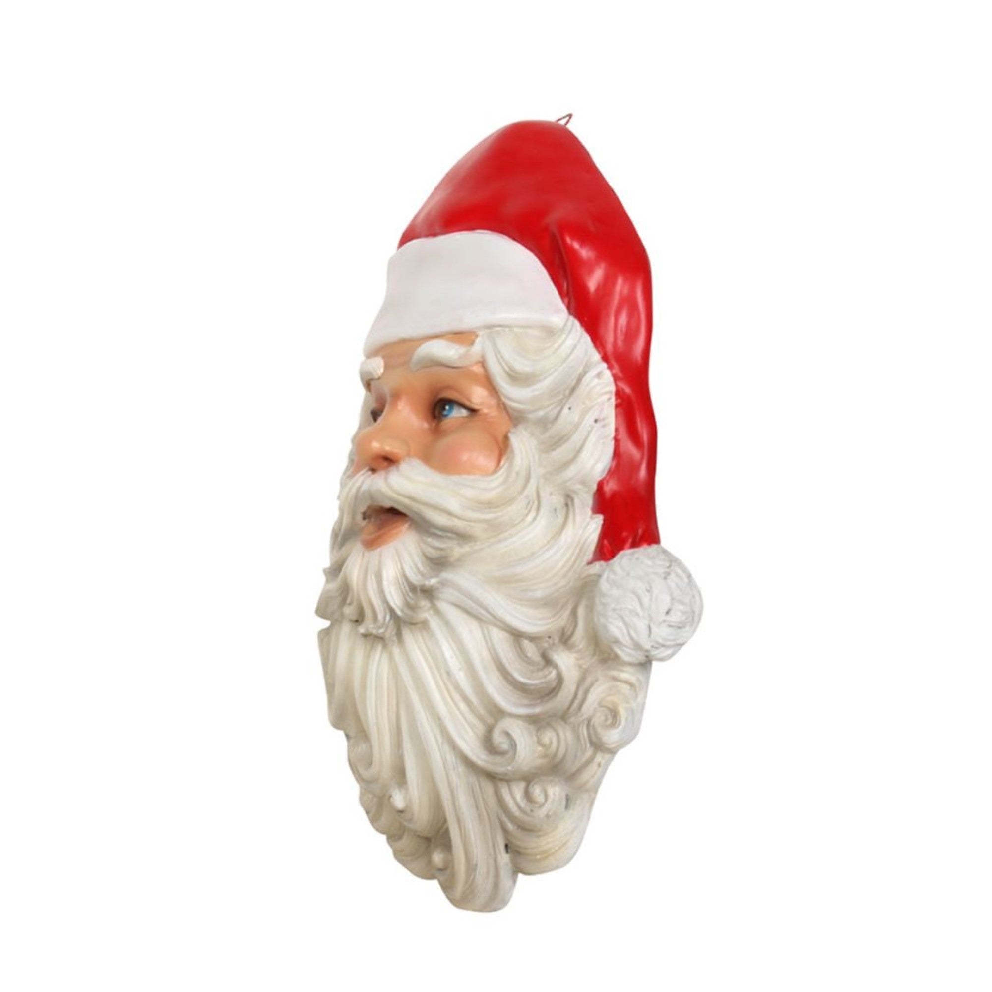 Garden Elements Santa Claus' Face Fiberglass Christmas Wall Decor, 19in