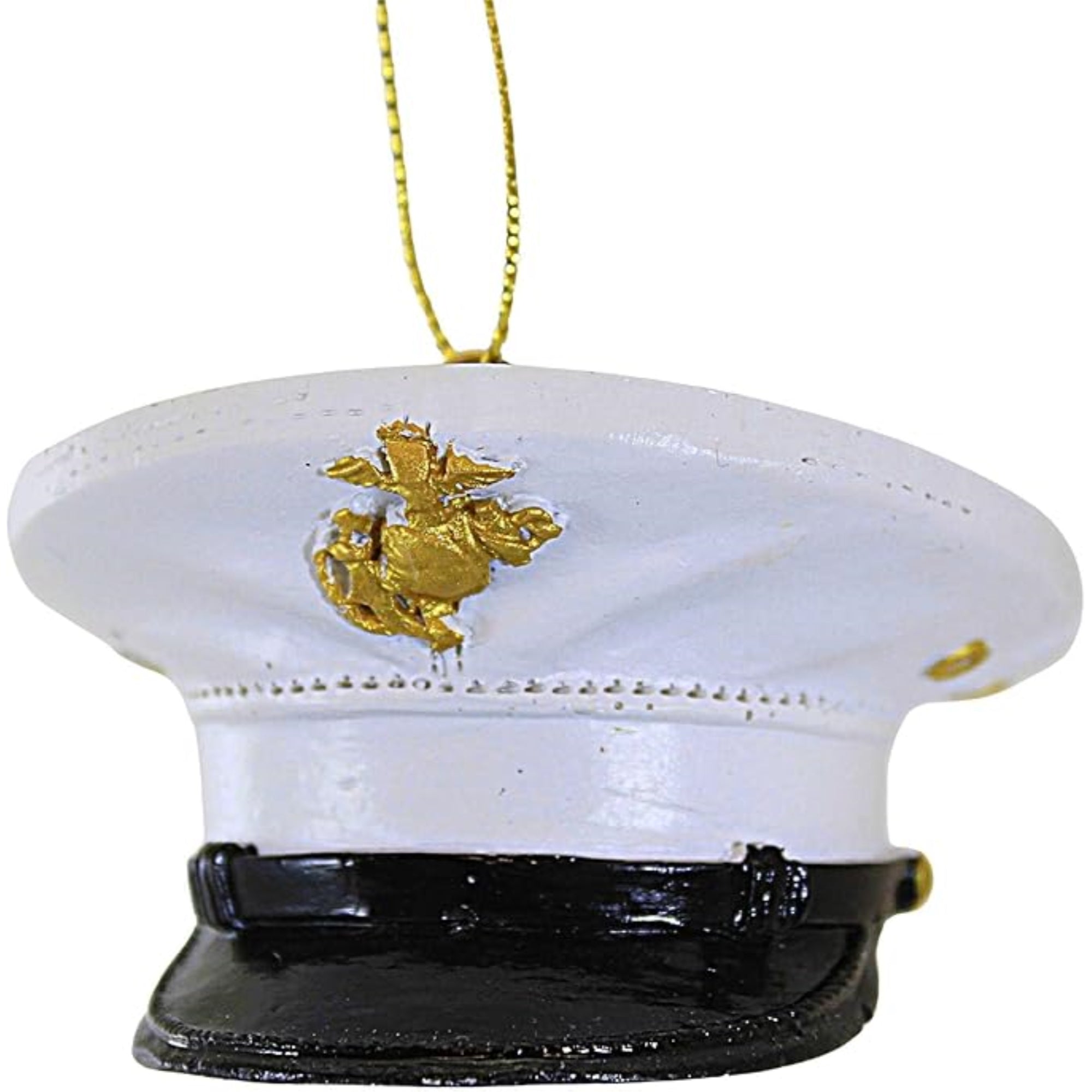 Kurt Adler U.S. Marine Corps Dress Uniform Hat Resin Christmas Ornament