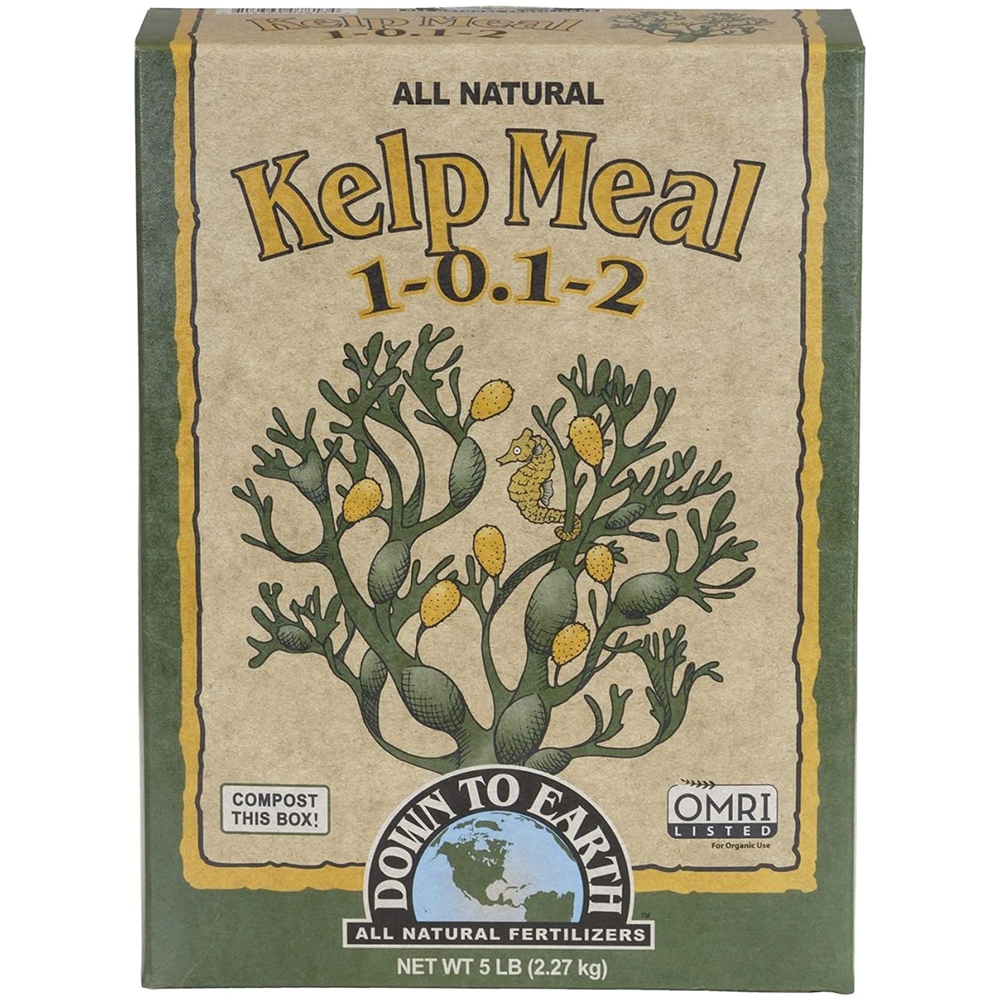 Down To Earth Organic Kelp Meal Fertilizer Mix 1-0.1-2