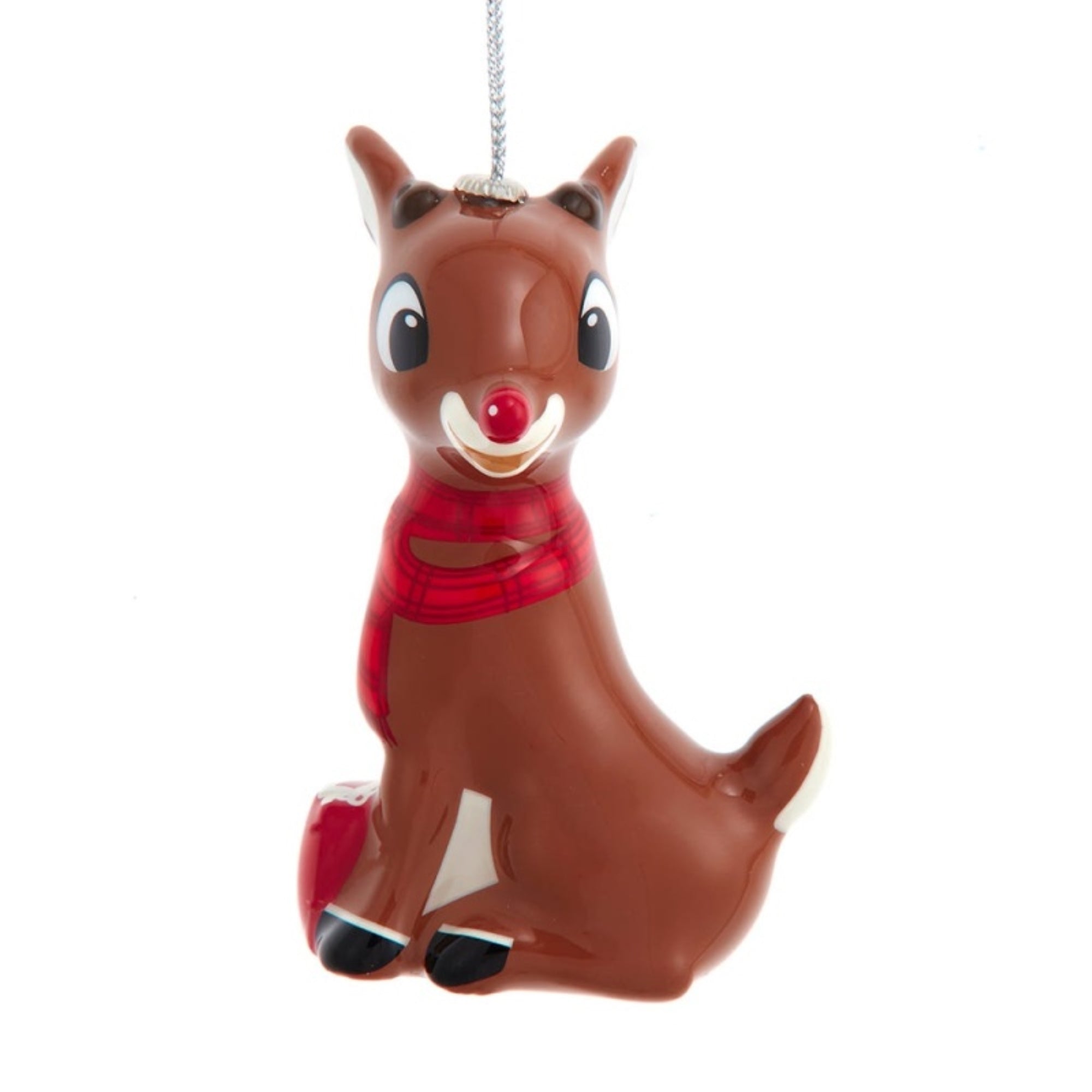 Kurt Adler Officially Licensed Rudolph the Red Nose Reindeer Decoupage Ornament, 3.5"