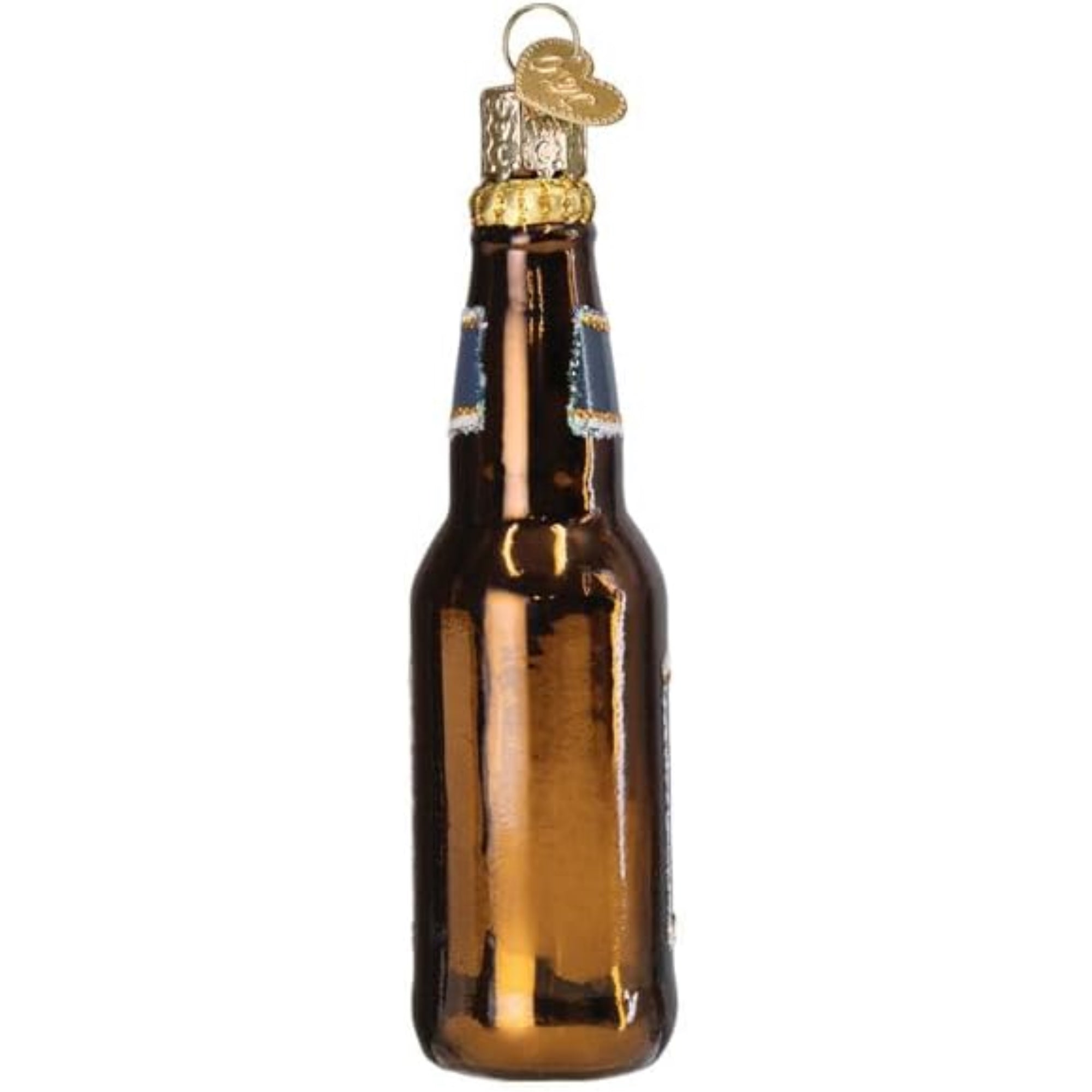 Old World Christmas Blown Glass Ornament for Christmas Tree, Blue Moon Bottle (with OWC Gift Box)