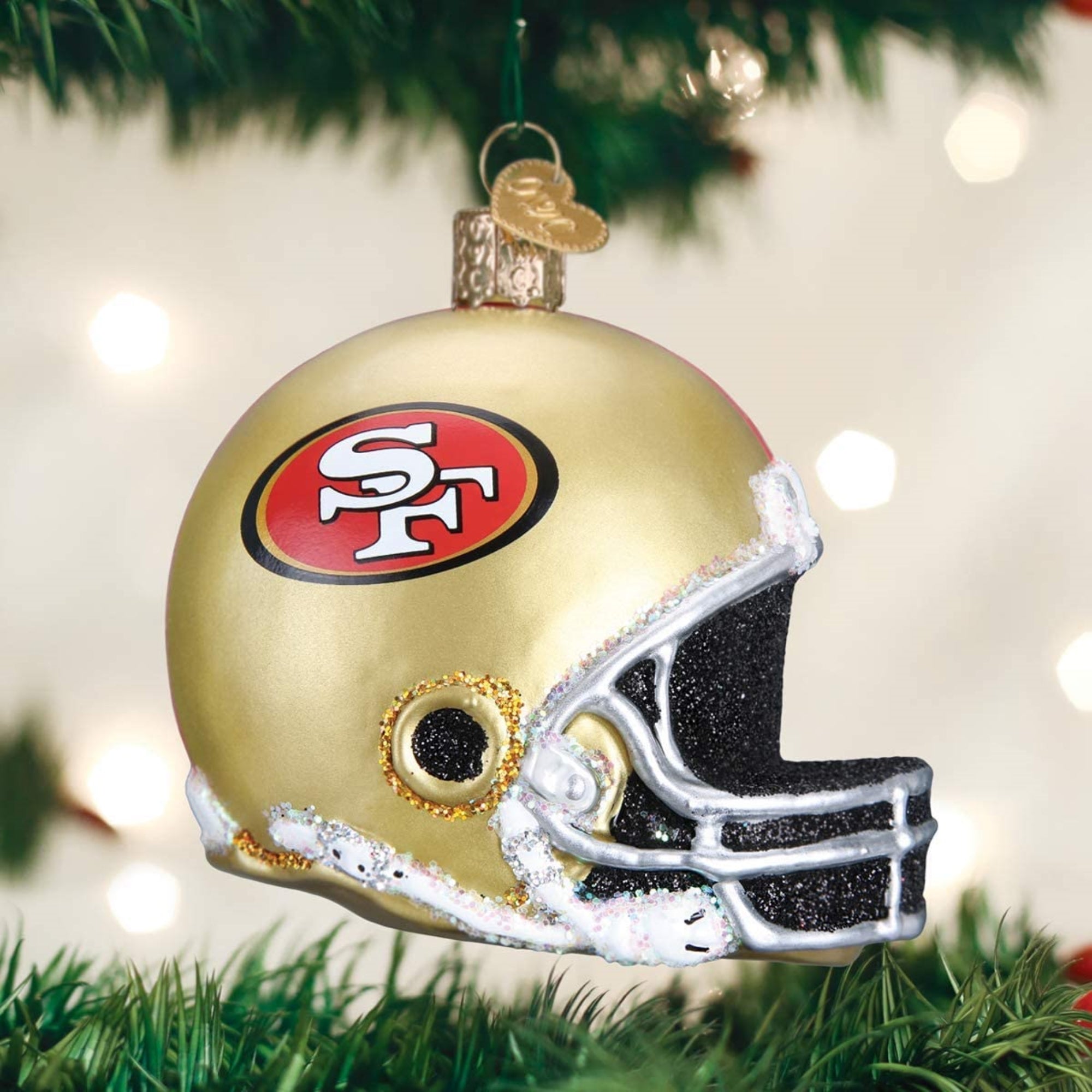 Old World Christmas San Francisco 49ers Helmet Ornament For Christmas Tree