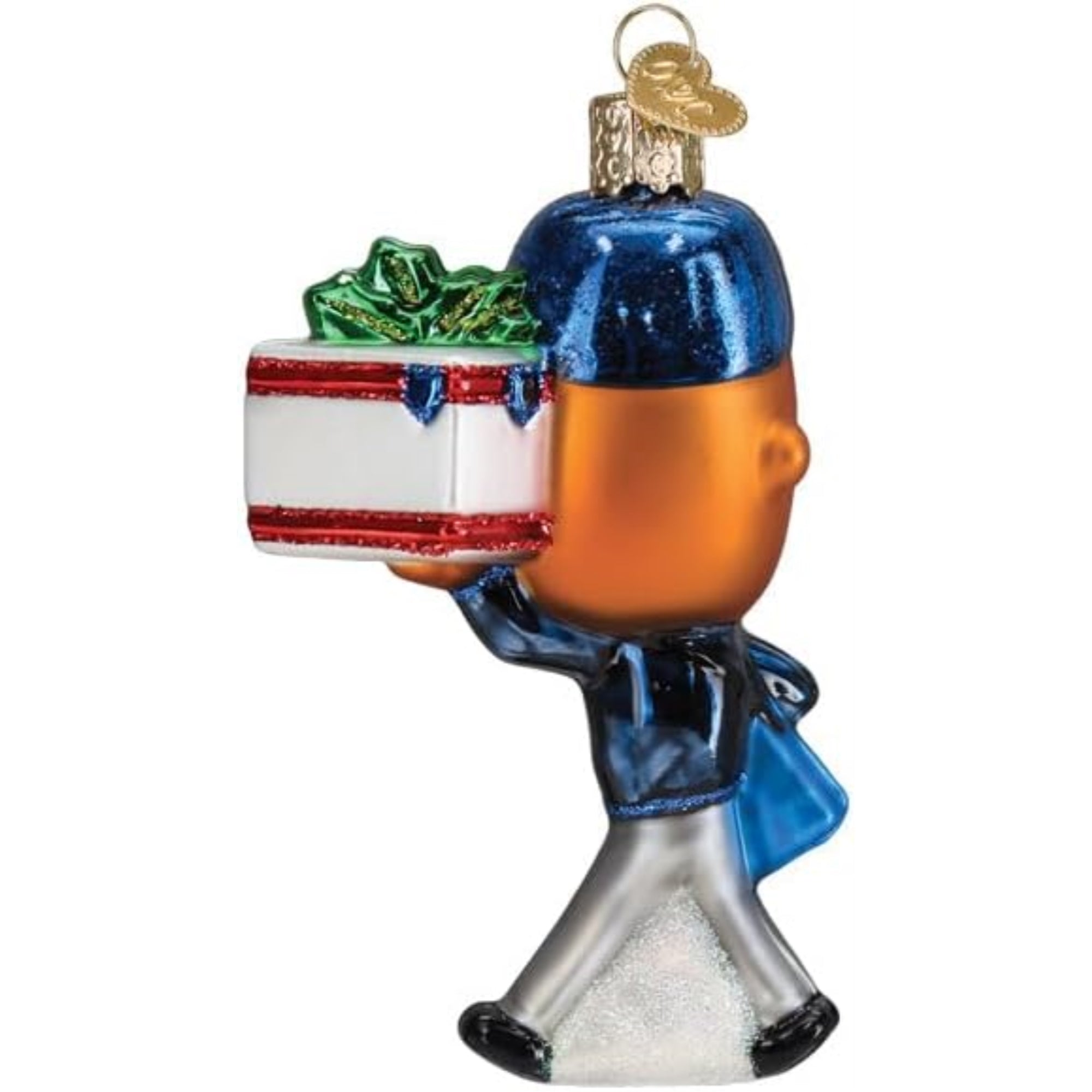 Old World Christmas Blown Glass Ornament for Christmas Tree, Usps Mr. Zip (with OWC Gift Box)