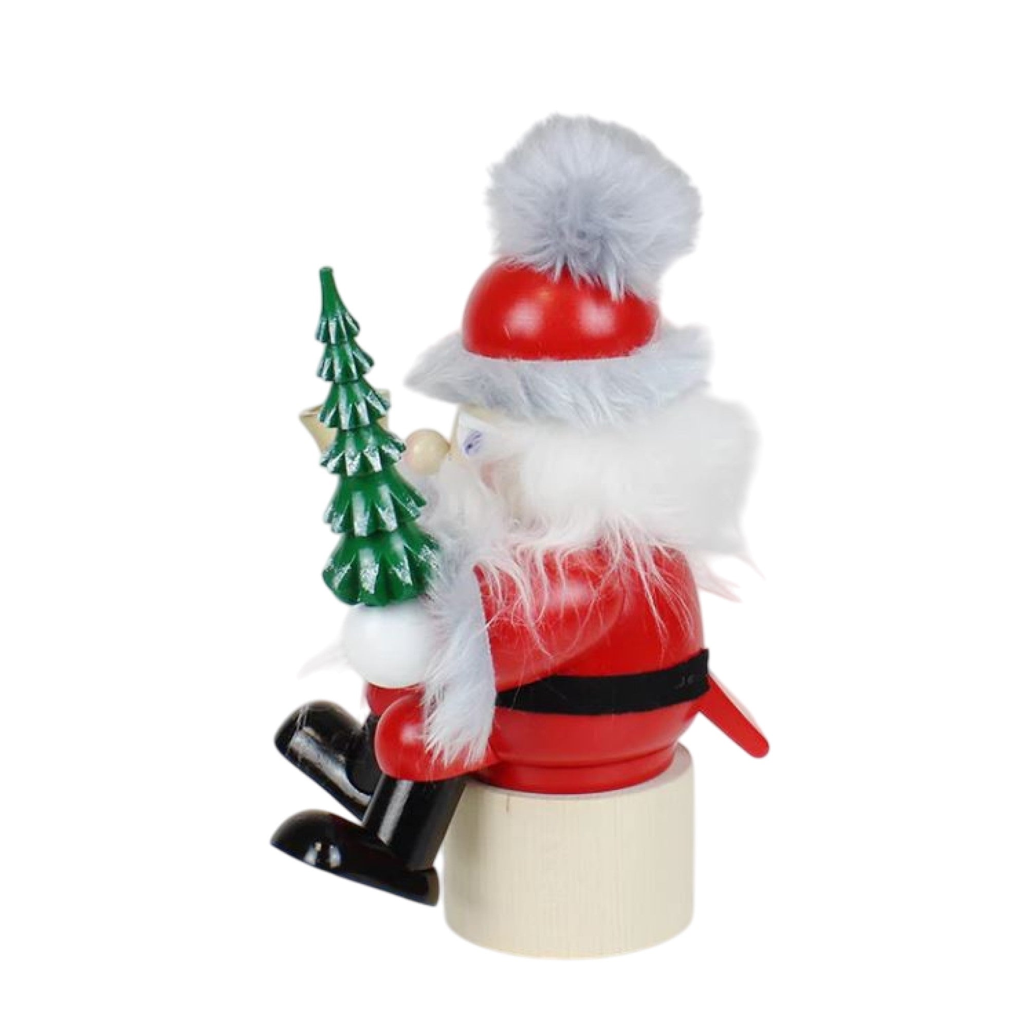 Steinbach Wooden Christmas Shelf Sitter, Santa with Tree, 8in