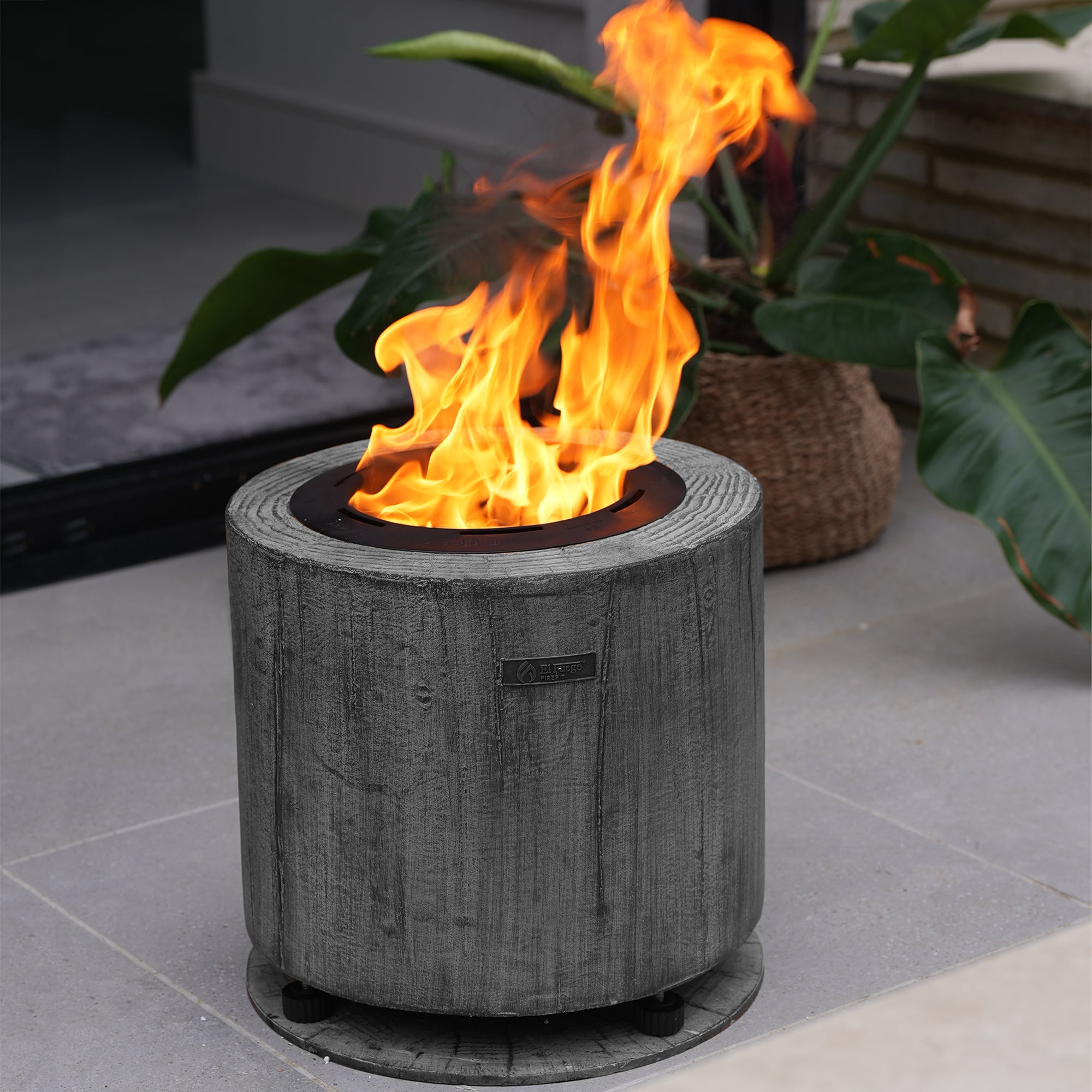 El Fuego Portable Wax Burning Fire Pit - Easy Start, Clean-Burning, No Wood Smoke with 8-Hour Starter Wax Fuel for Interval Burning - Ideal for Patios, Camping and Outdoor Use