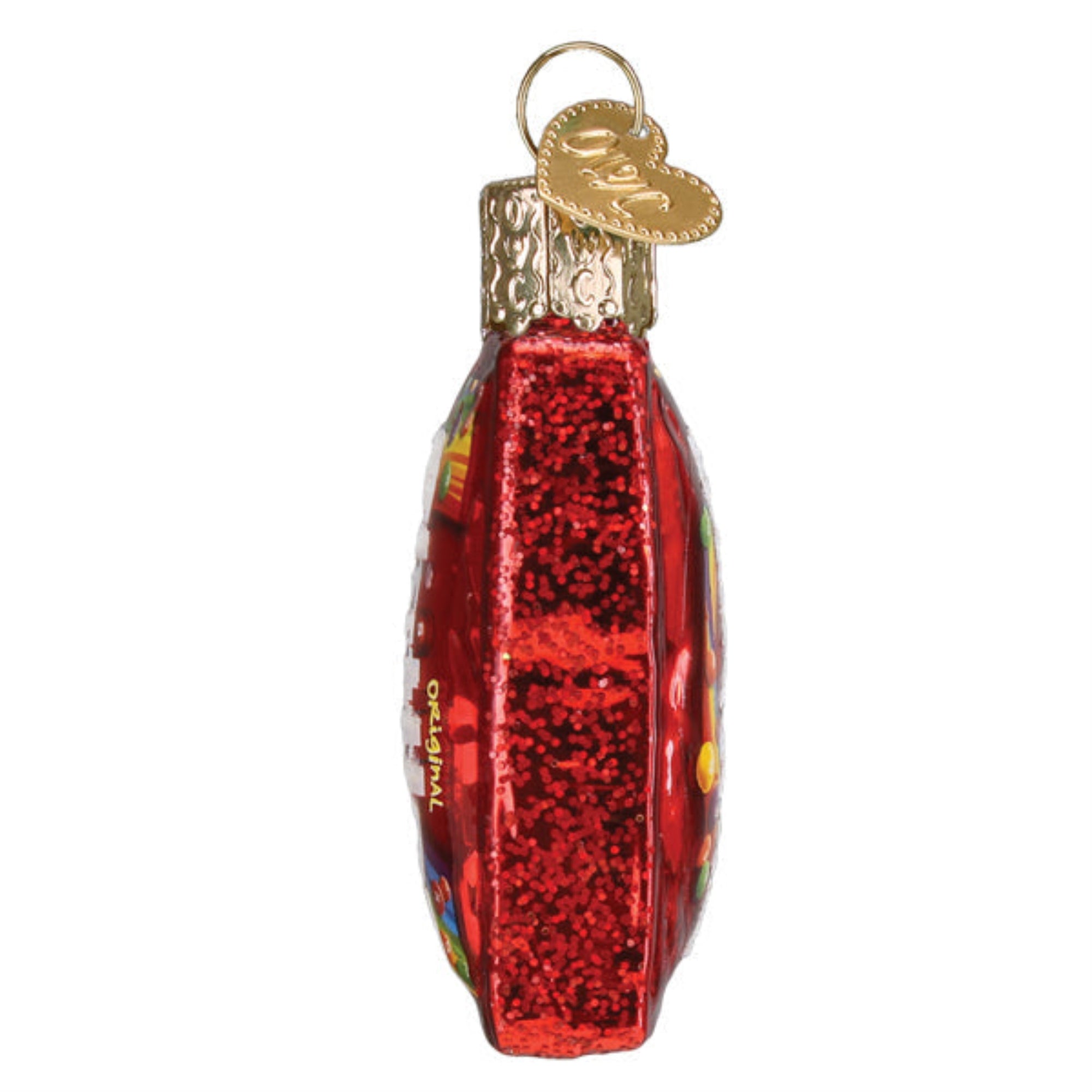 Old World Christmas Blown Glass Hanging Ornament for Christmas Tree, Mini Skittles Bag (with OWC Gift Box)