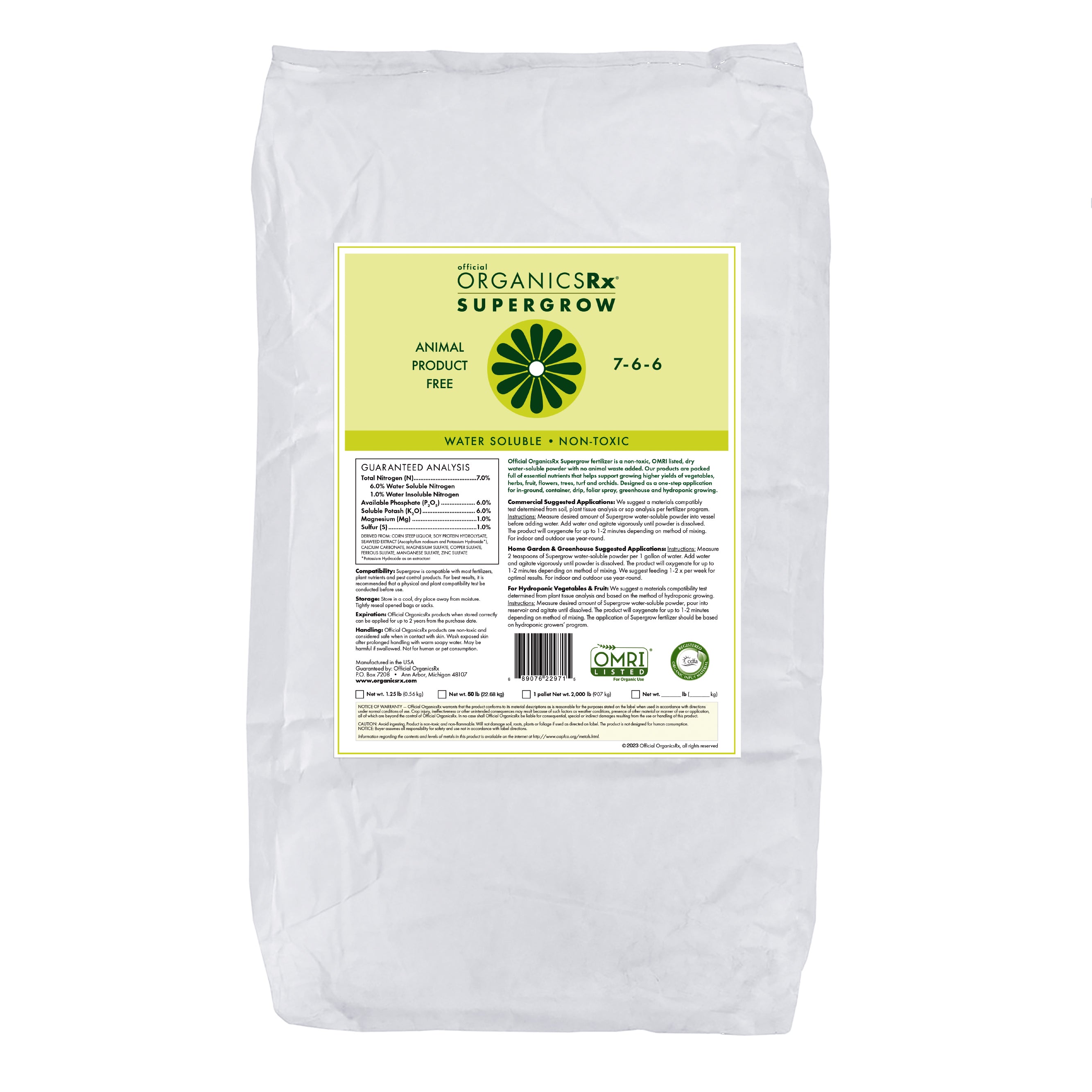 Official OrganicsRx Supergrow Fertilizer Powder For Plants/Gardening