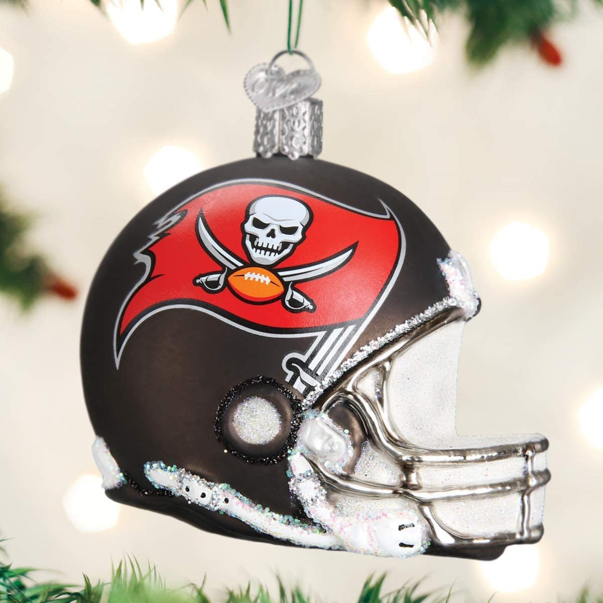 Old World Christmas Tampa Bay Buccaneers Helmet Ornament For Christmas Tree