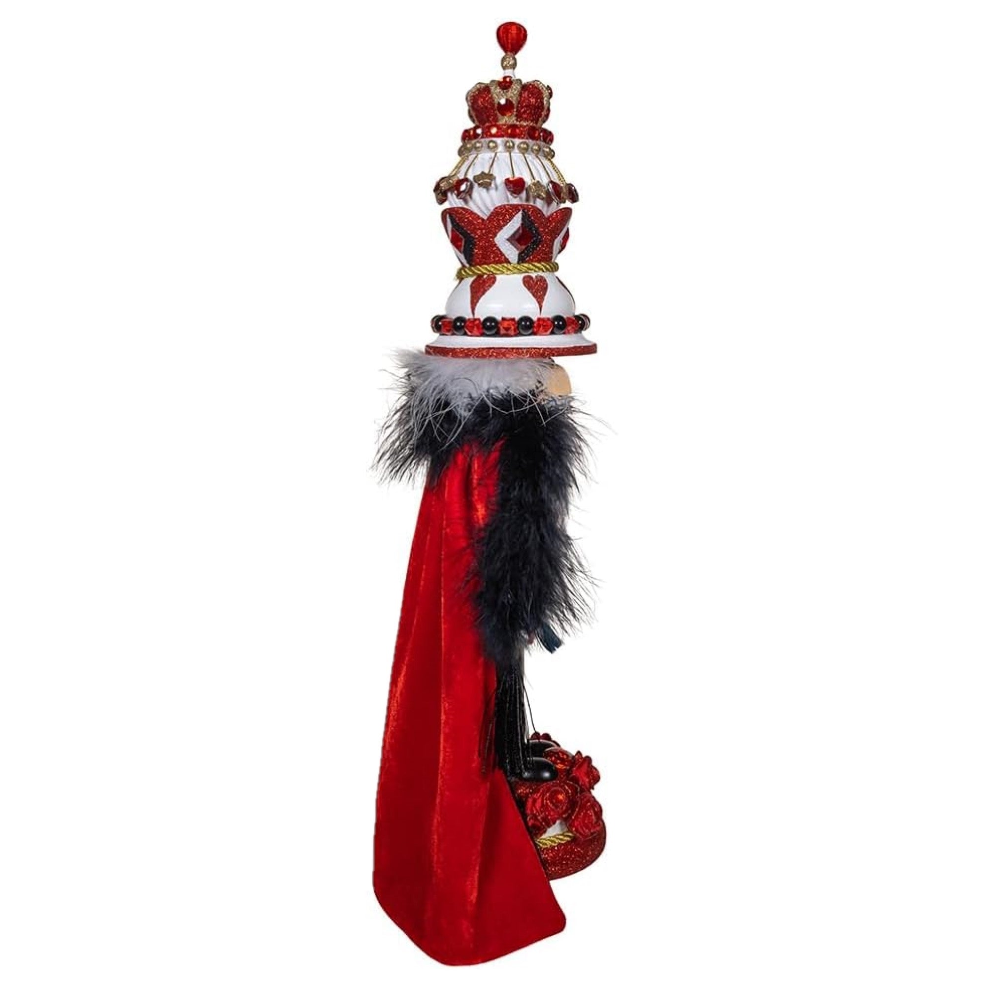 Kurt Adler Wooden Hollywood Nutcracker Collection, King Of Hearts with Cape, 19in