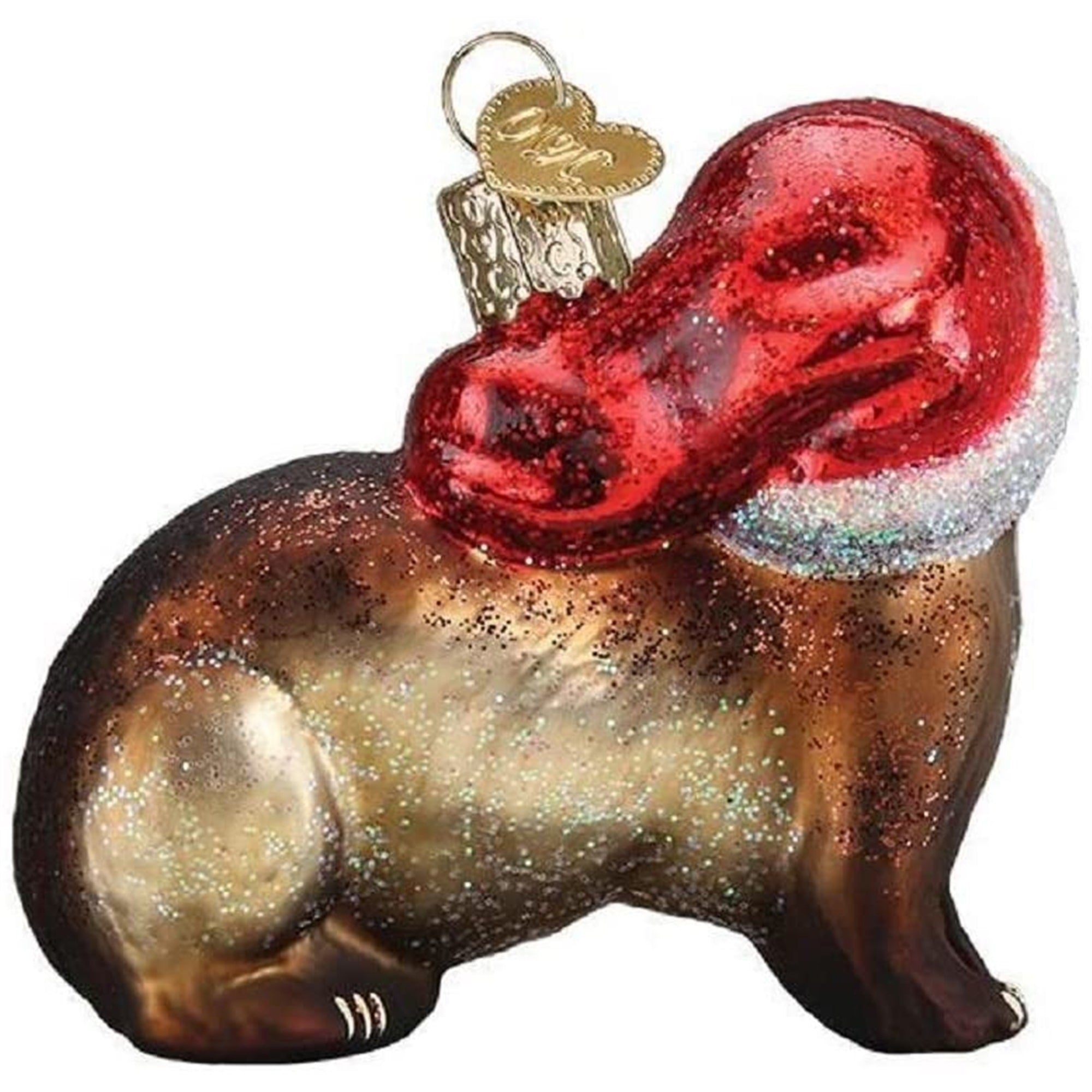 Old World Christmas Blown Glass Ornament for Christmas Tree, Christmas Ferret