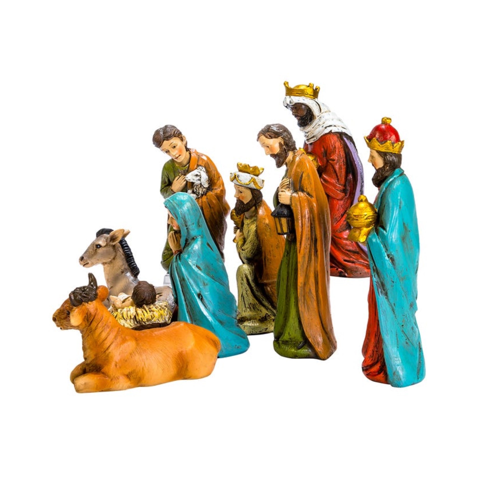 Kurt Adler Christmas Resin Nativity Scene, 9-Piece Set