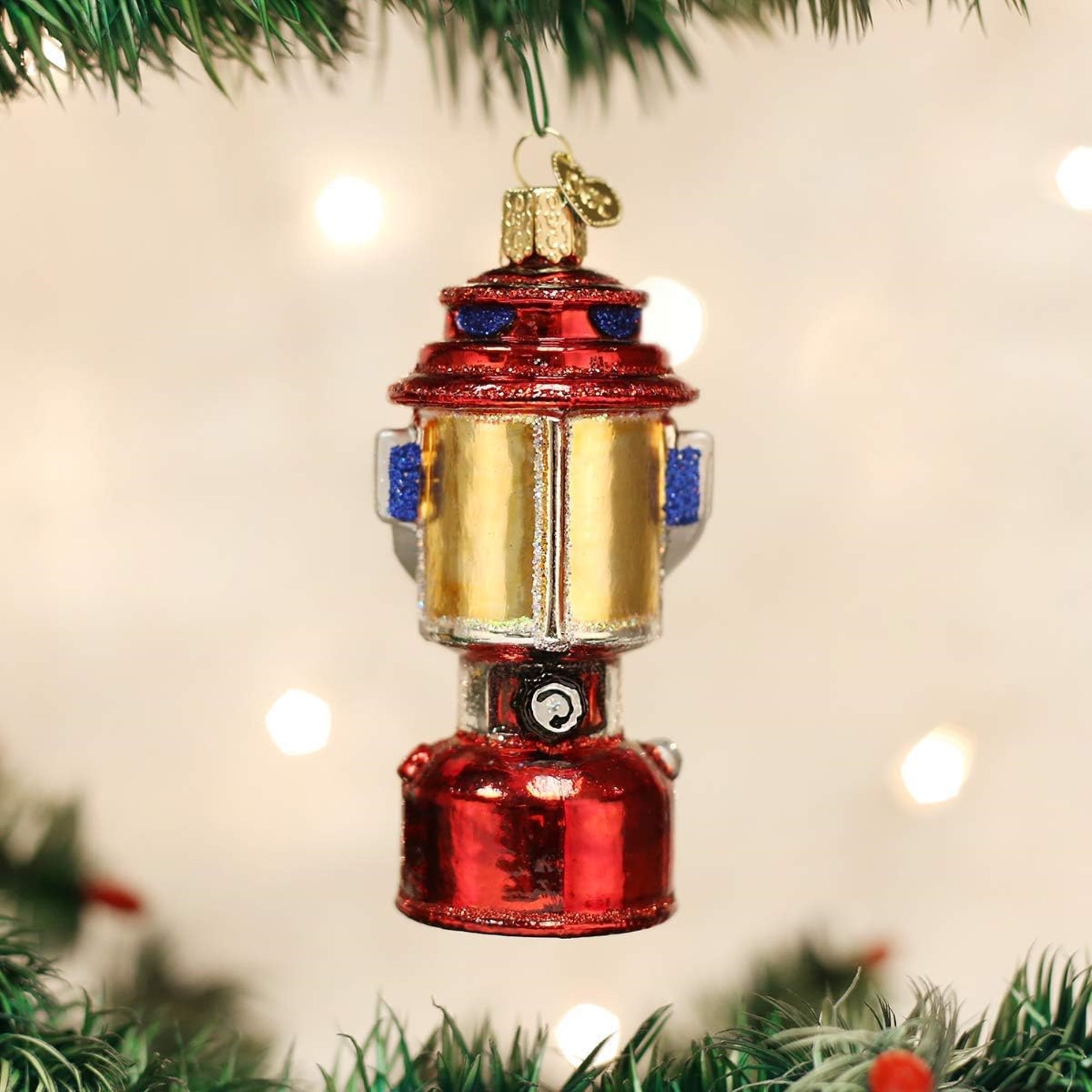 Old World Christmas Blown Glass Ornament for Christmas Tree, Camping Lantern
