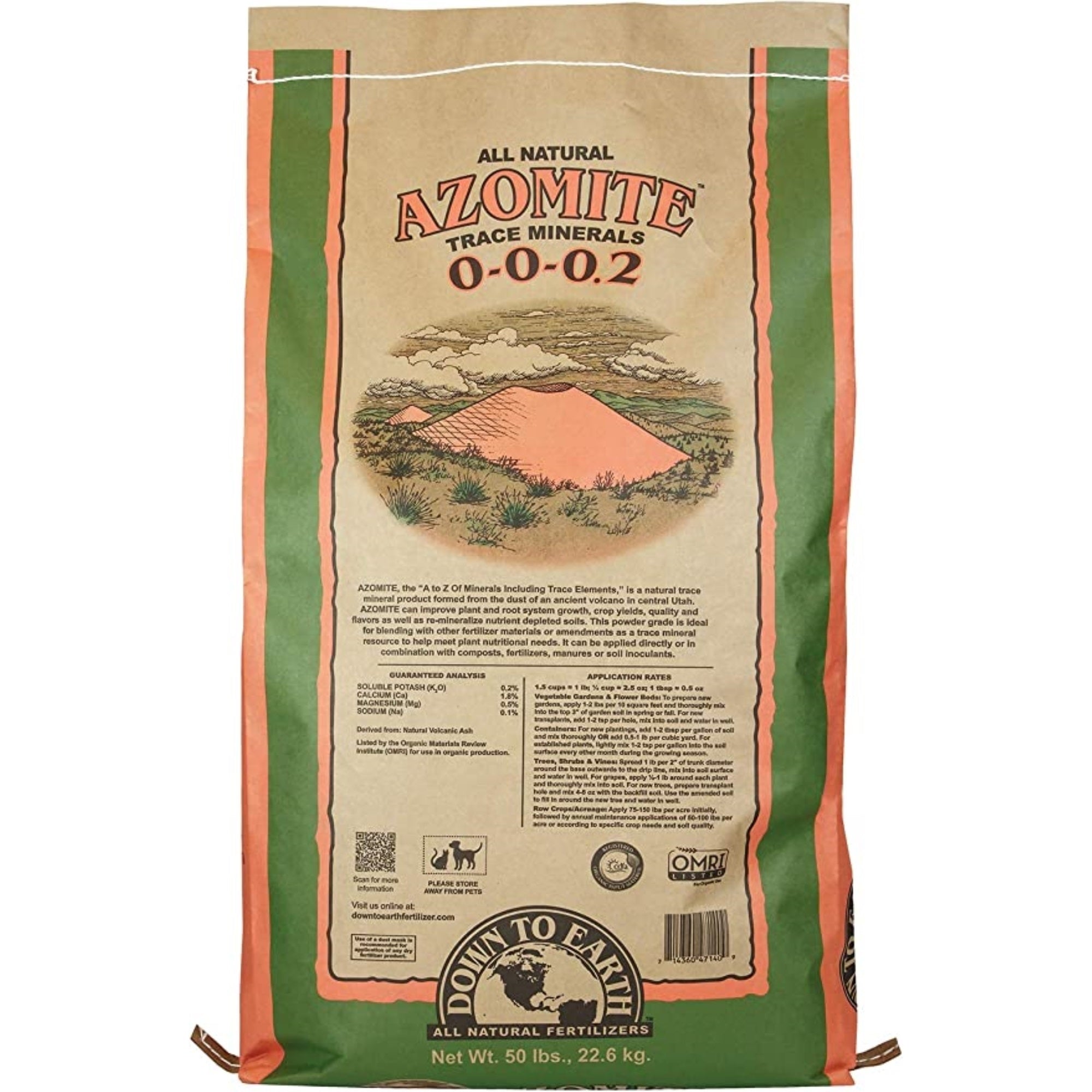 Down to Earth Azomite Powder for Improving Plant Growth 0-0-0.2