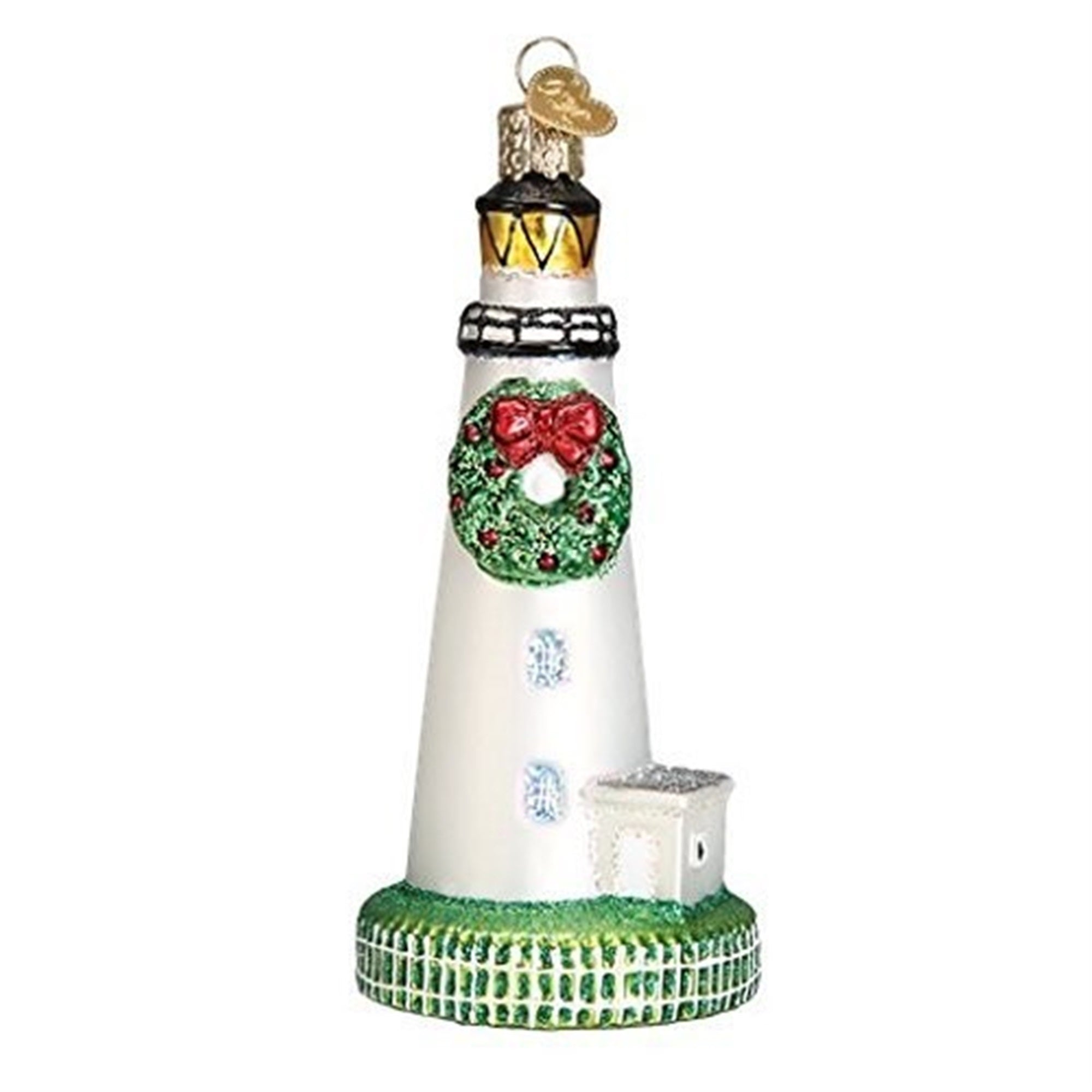 Old World Christmas Blown Glass Ornament for Christmas Tree, Ocracoke Lighthouse