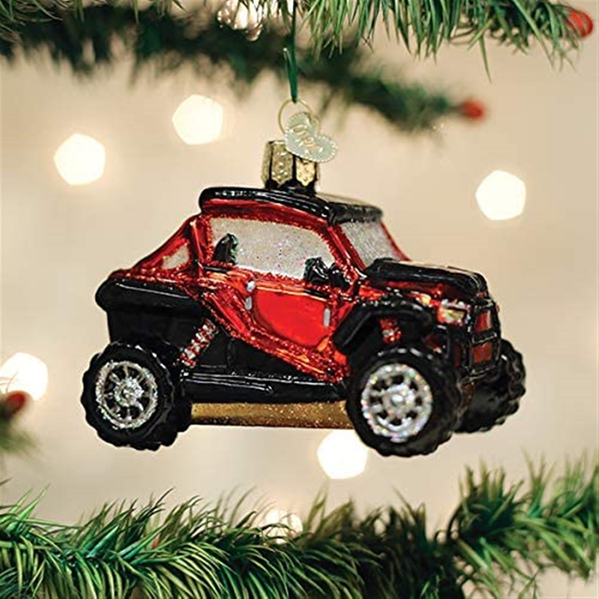 Old World Christmas Blown Glass Ornament for Christmas Tree, Side by Side ATV