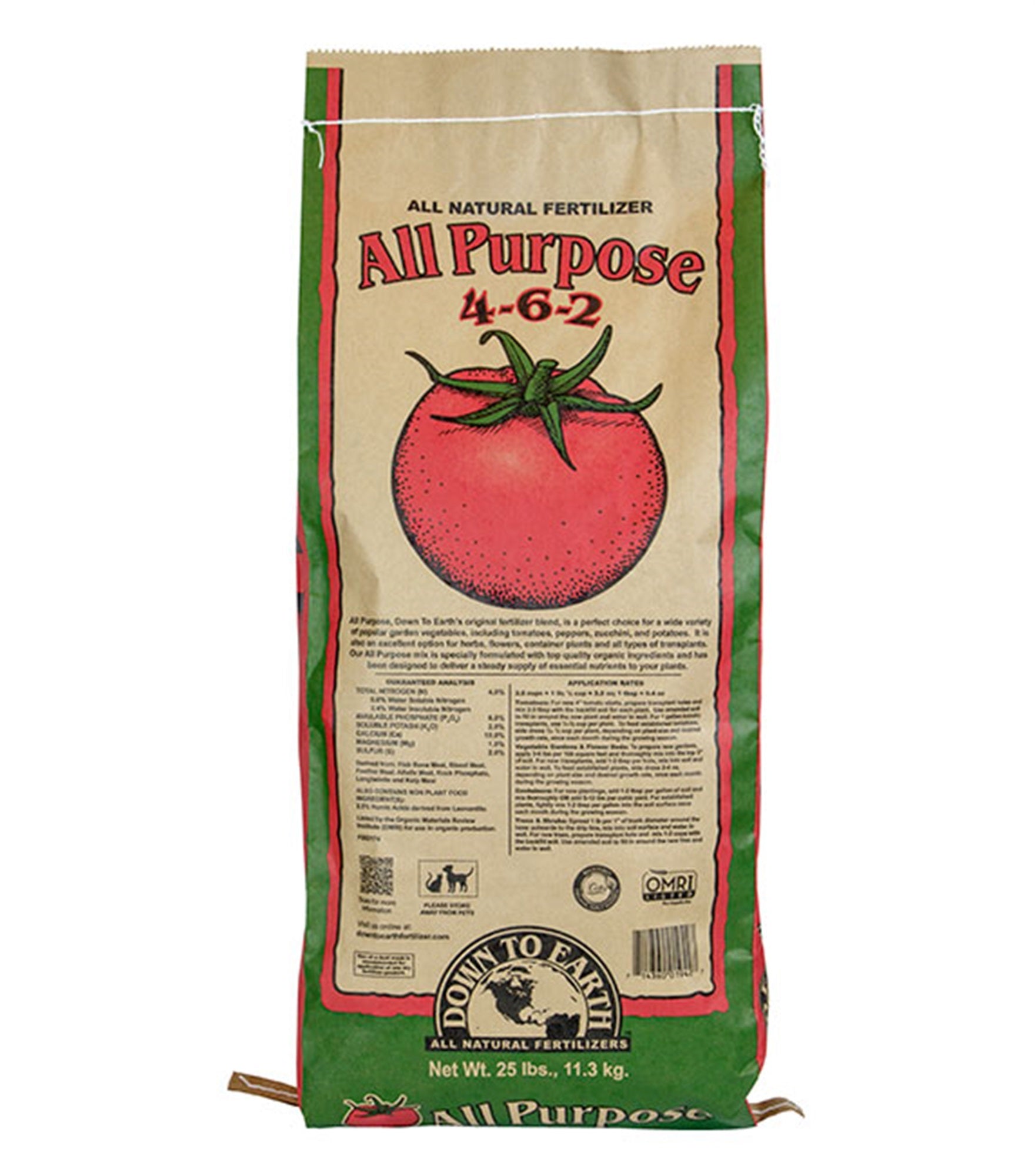 Down to Earth Organic All Purpose Fertilizer Mix 4-6-2