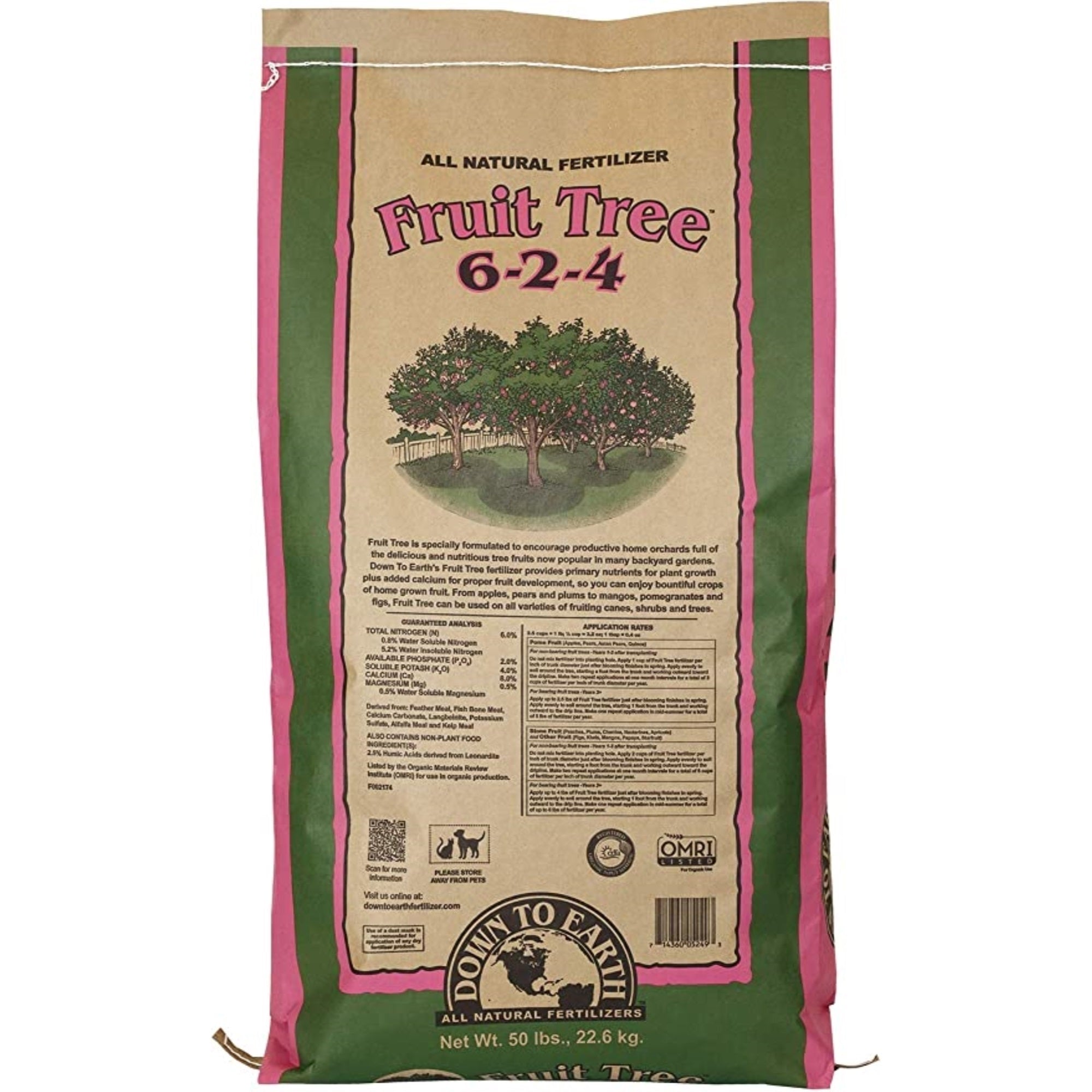 Down To Earth Organic Fruit Tree Fertilizer Mix 6-2-4